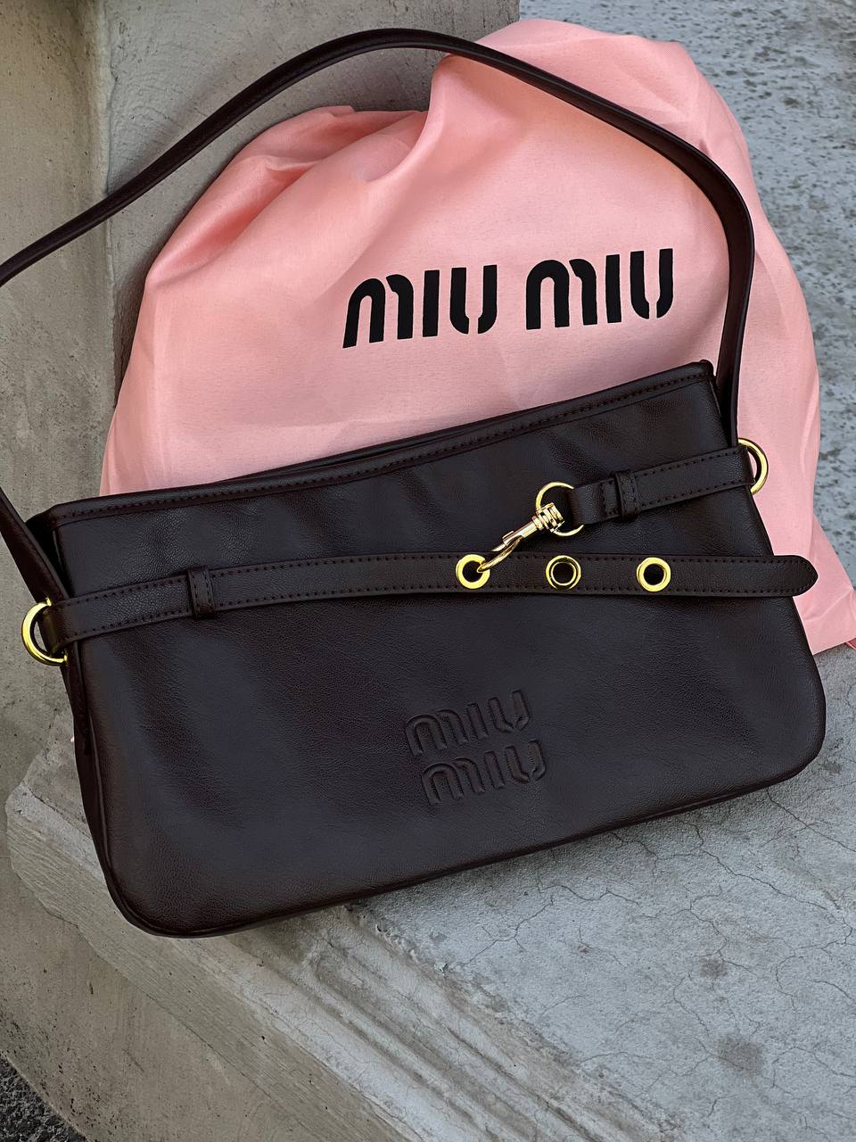 Miu Miu Aventure Bag Chocolate - 2