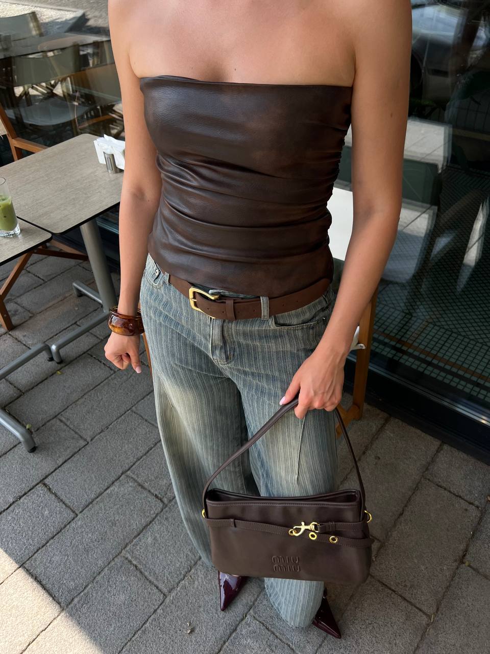 Miu Miu Aventure Bag Chocolate - 4