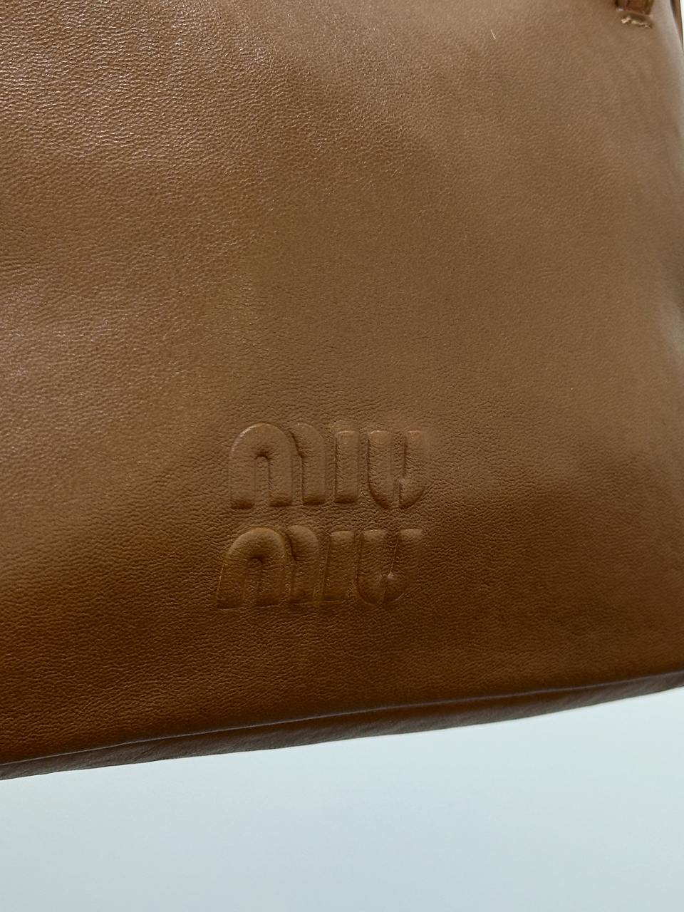 Miu Miu Aventure Nappa Leather Bag Brown - 3