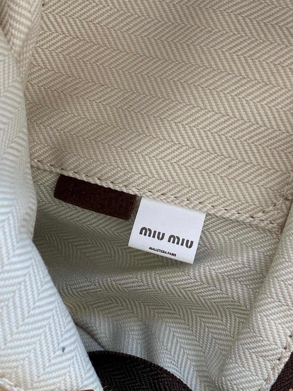 Miu Miu Aventure Nappa Leather Bag Chocolate Suede - 17