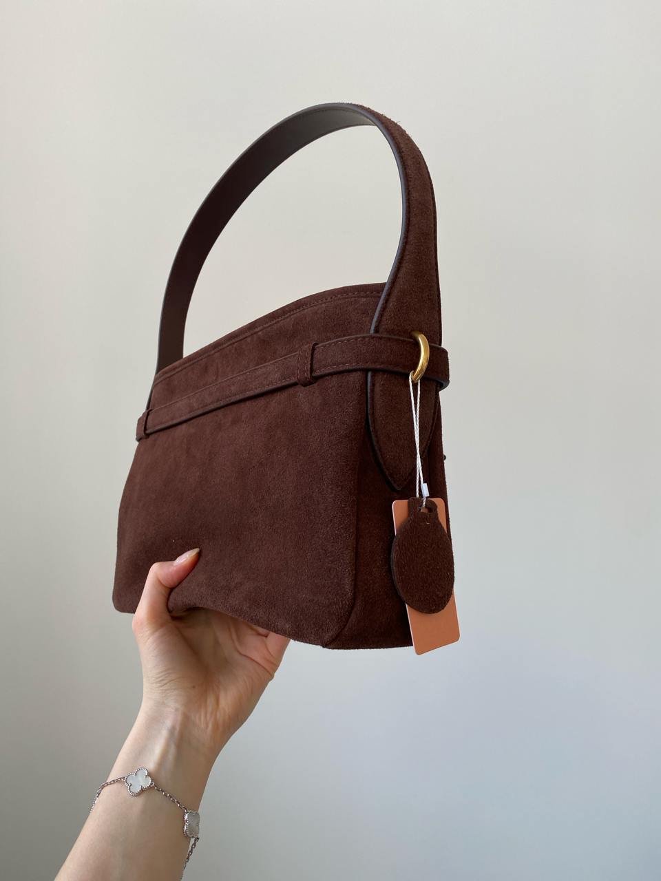 Miu Miu Aventure Nappa Leather Bag Chocolate Suede - 9