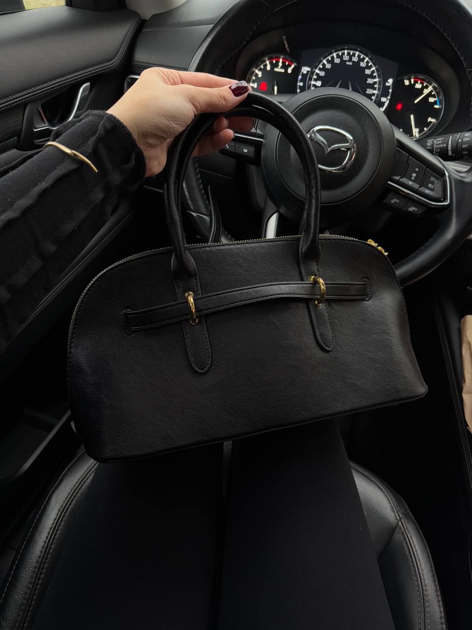 Miu Miu Aventure Nappa Leather Top-Handle Bag Black - 3