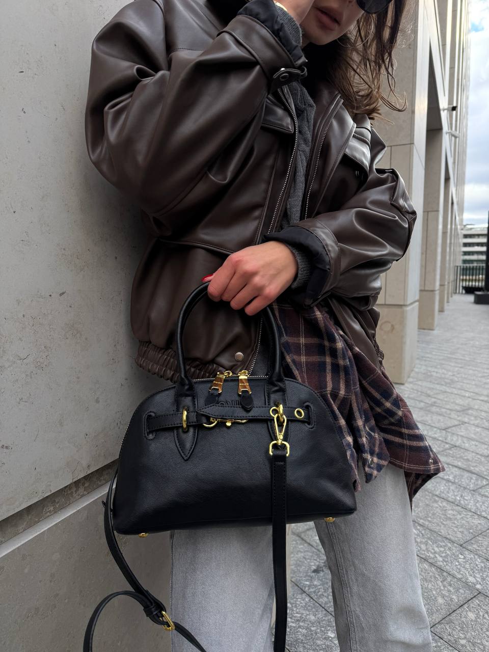 Miu Miu Aventure Nappa Leather Top-Handle Bag Black - 3