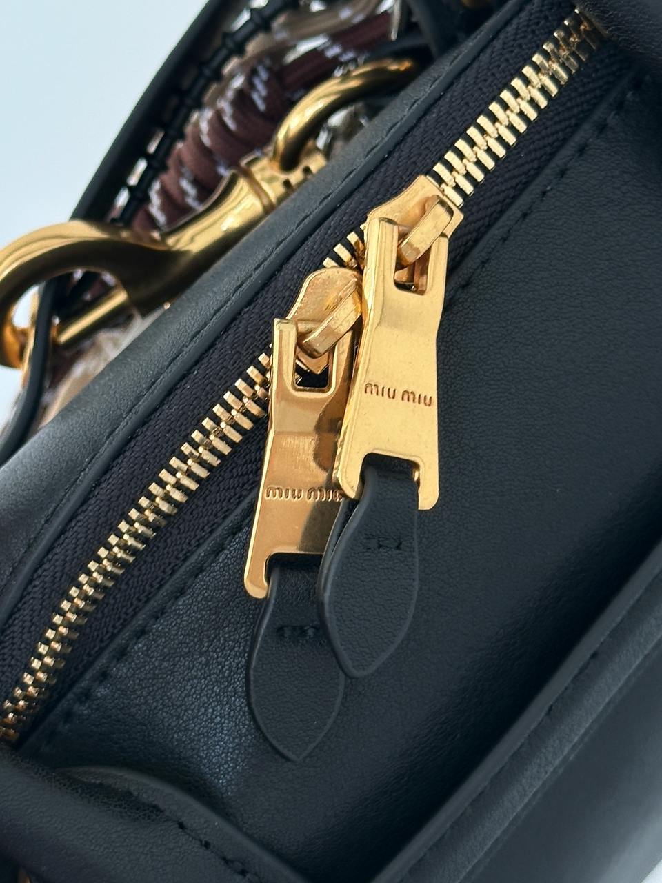 Miu Miu Aventure Nappa Leather Top-Handle Bag Black - 10