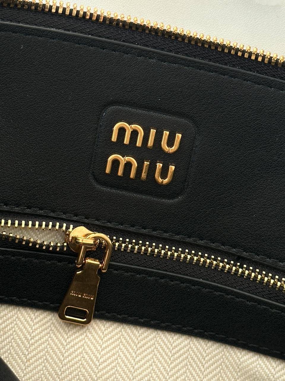 Miu Miu Aventure Nappa Leather Top-Handle Bag Black - 11