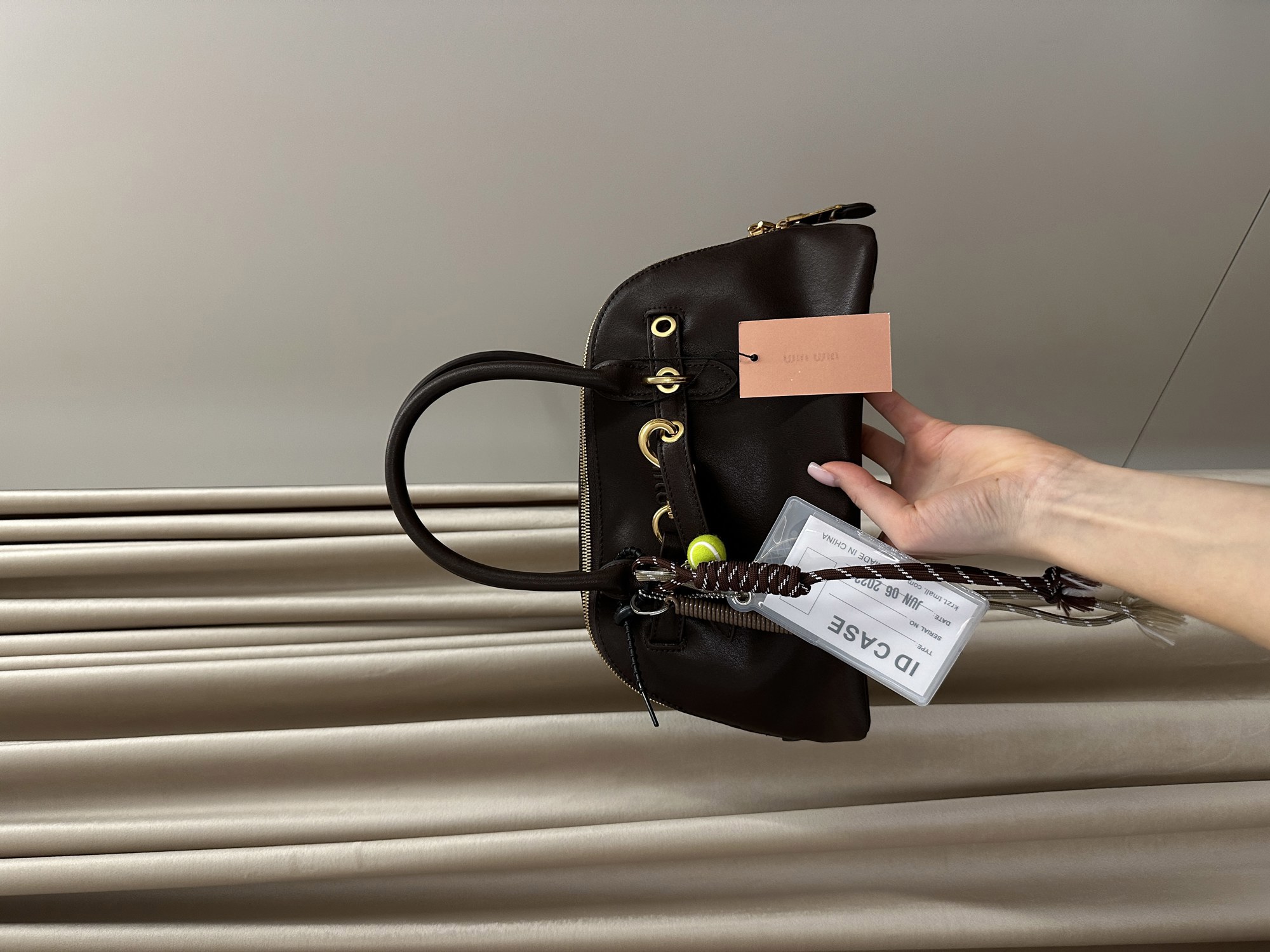 Miu Miu Aventure Nappa Leather Top-Handle Bag Brown - 9