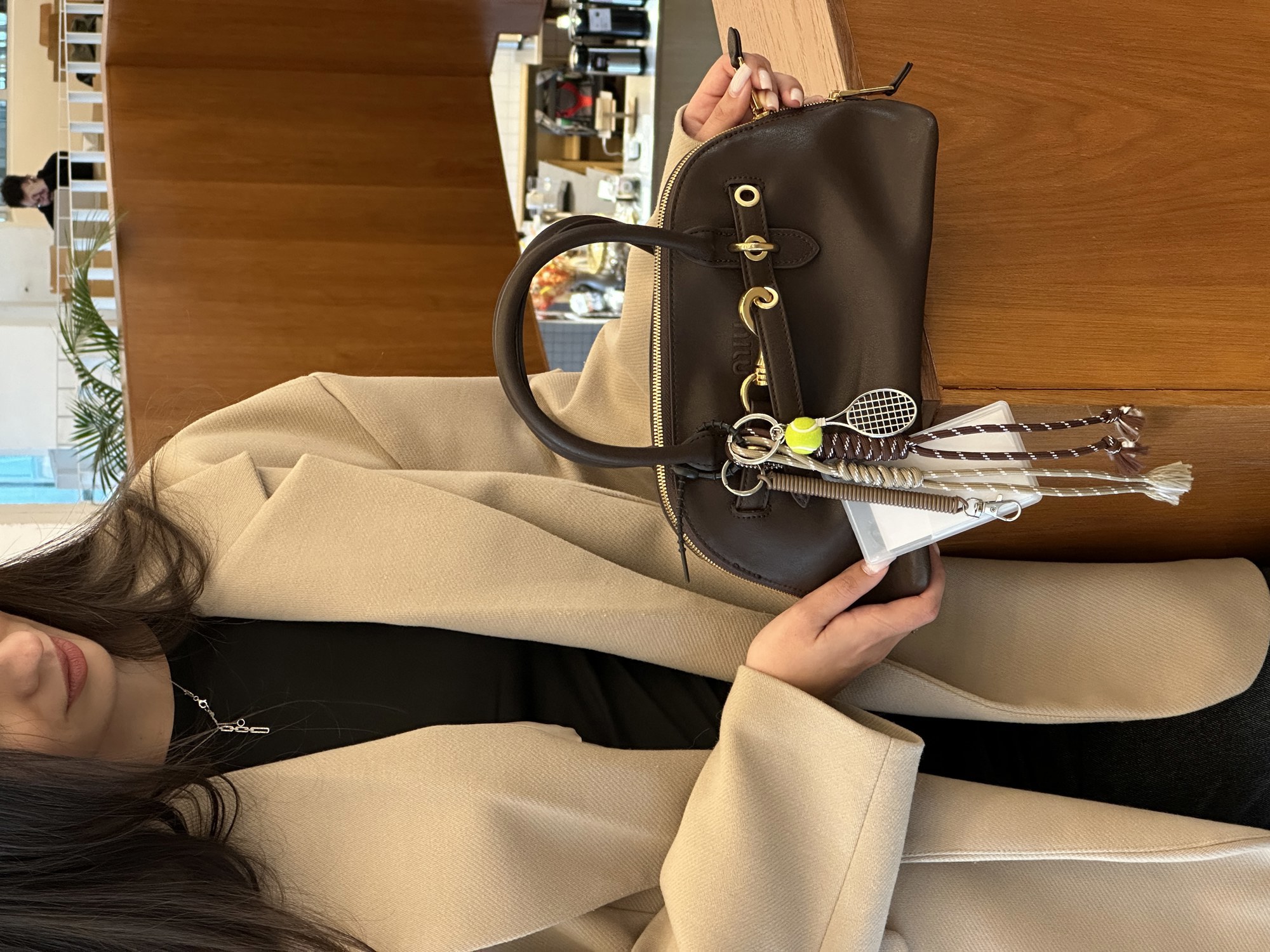 Miu Miu Aventure Nappa Leather Top-Handle Bag Brown - 15