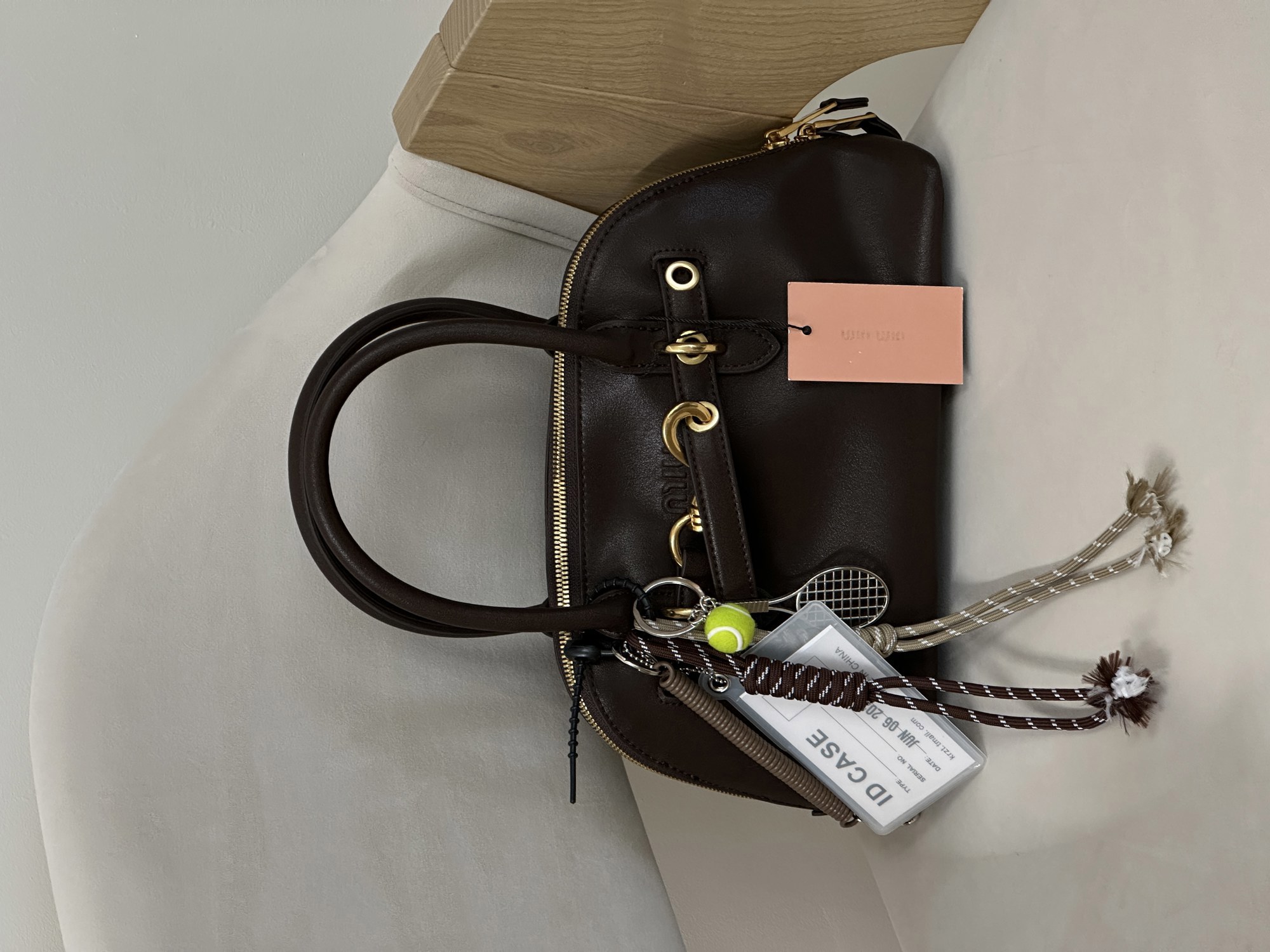 Miu Miu Aventure Nappa Leather Top-Handle Bag Brown - 6