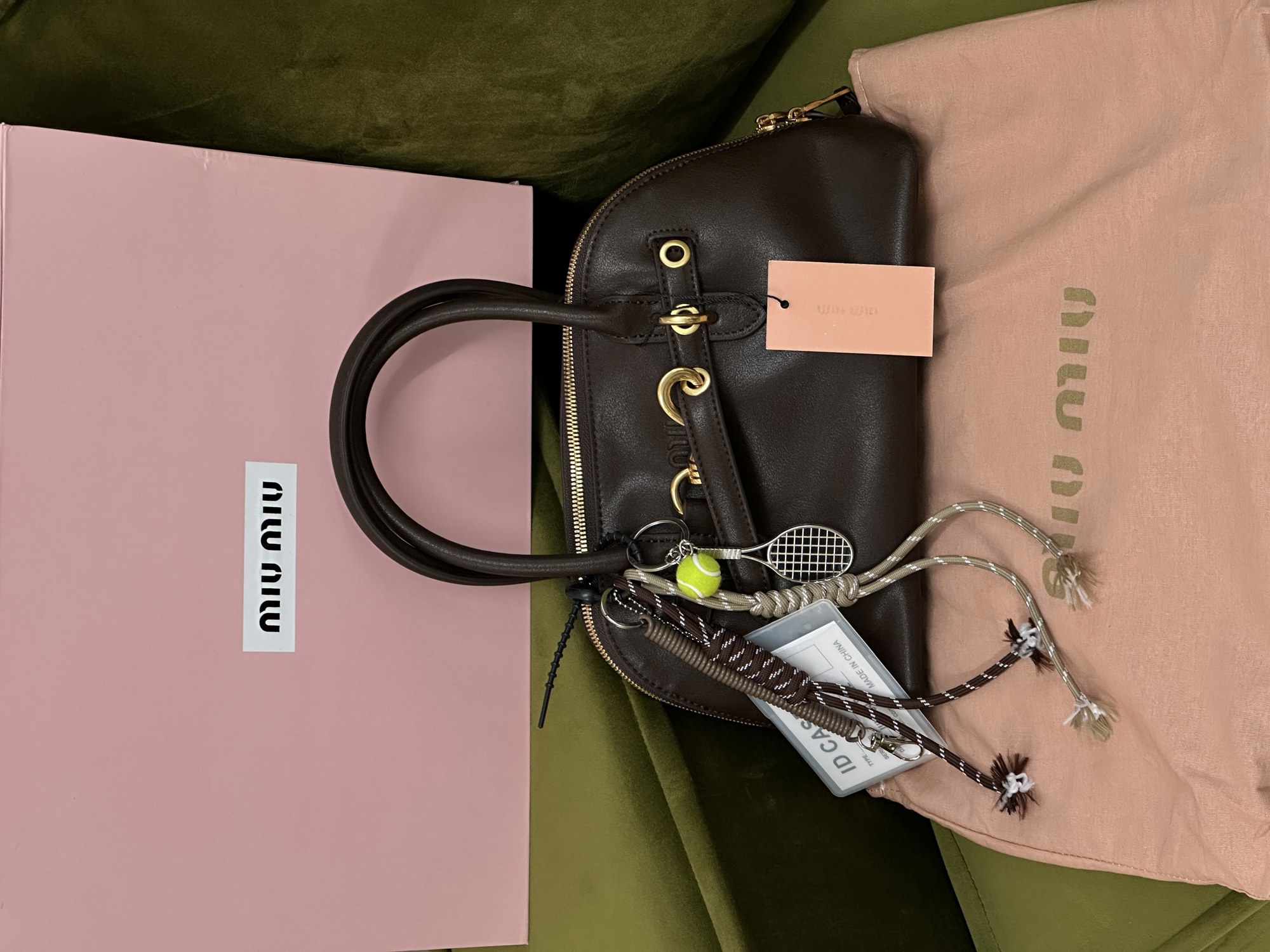 Miu Miu Aventure Nappa Leather Top-Handle Bag Brown - 7