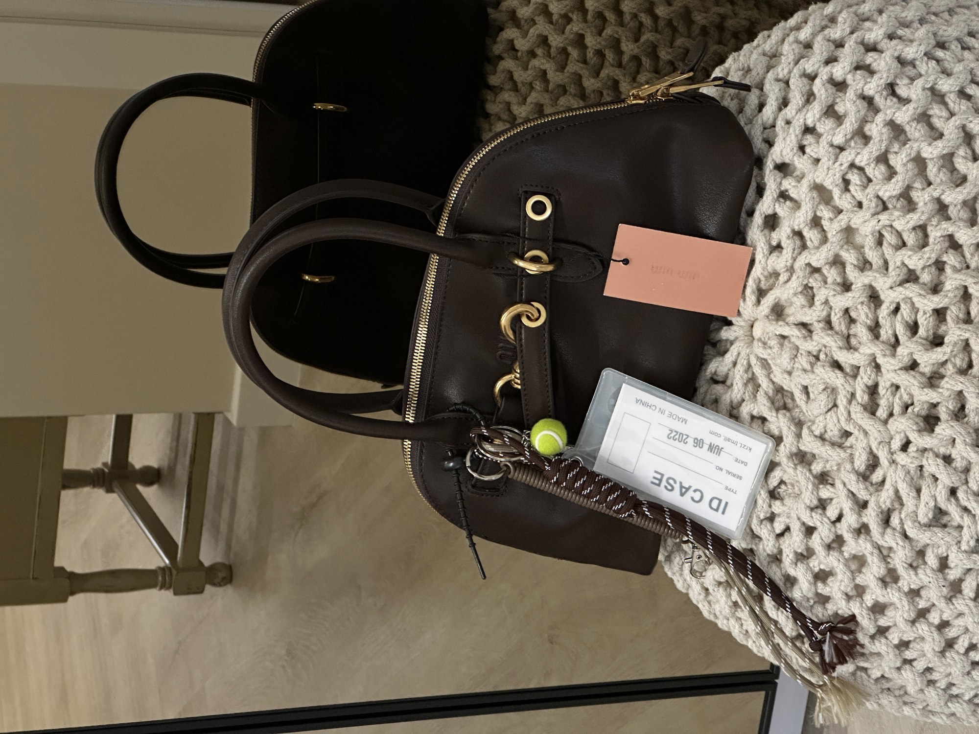 Miu Miu Aventure Nappa Leather Top-Handle Bag Brown - 10