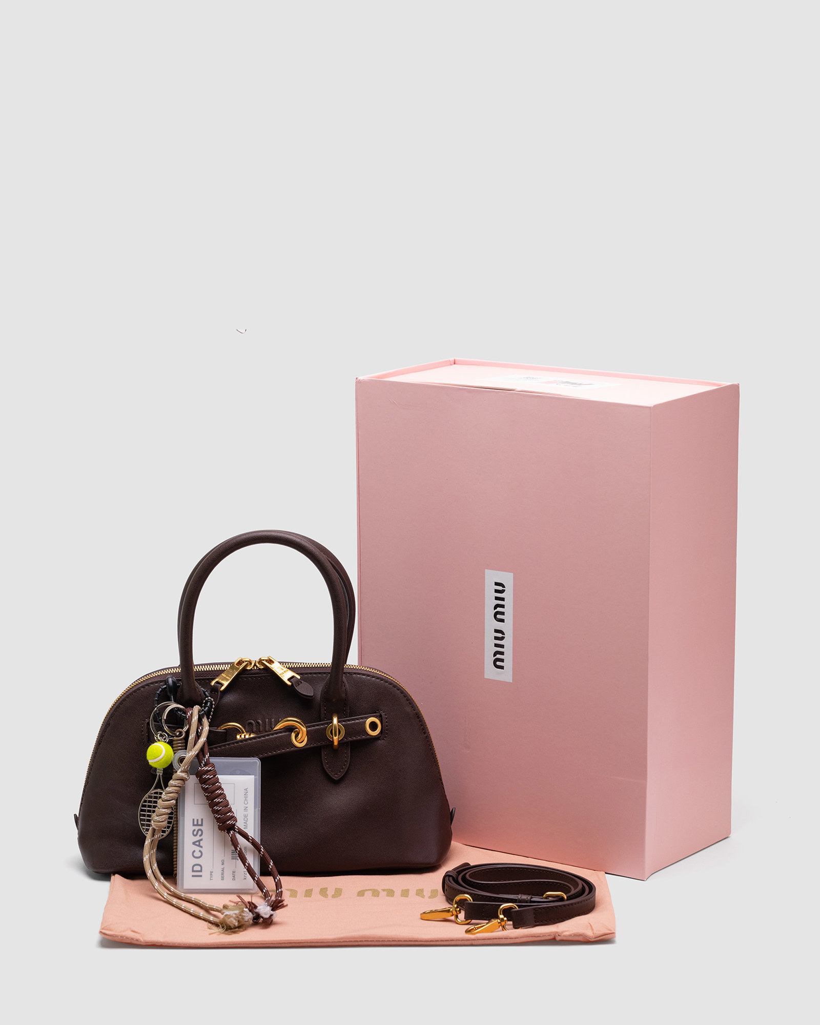 Miu Miu Aventure Nappa Leather Top-Handle Bag Brown - 5
