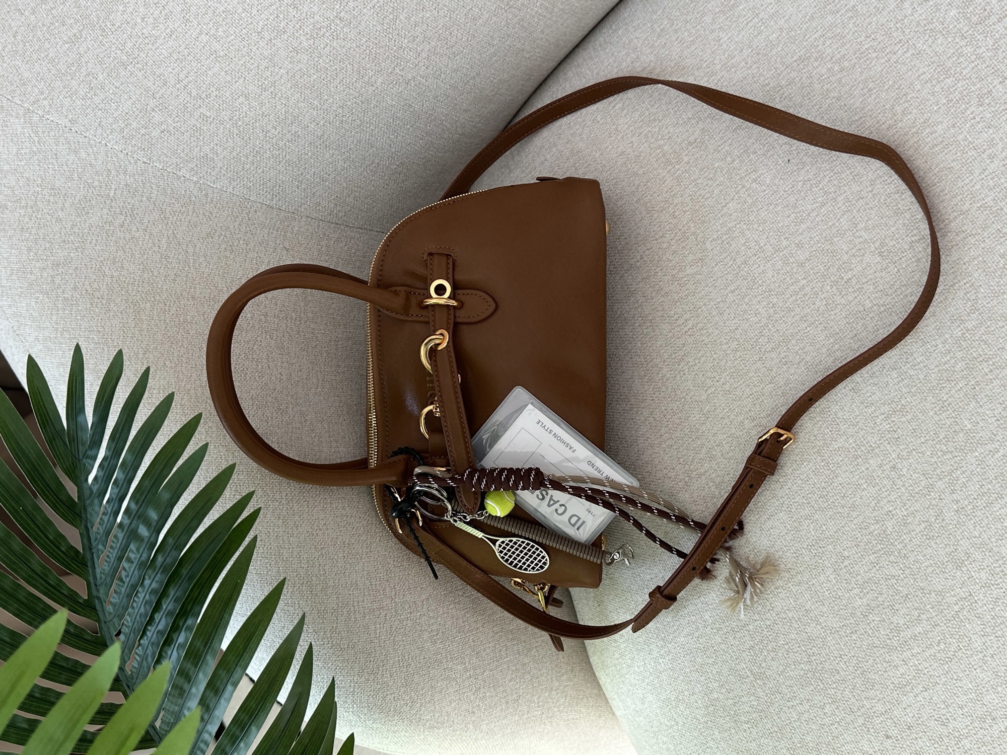 Miu Miu Aventure Nappa Leather Top-Handle Bag Brown - 12
