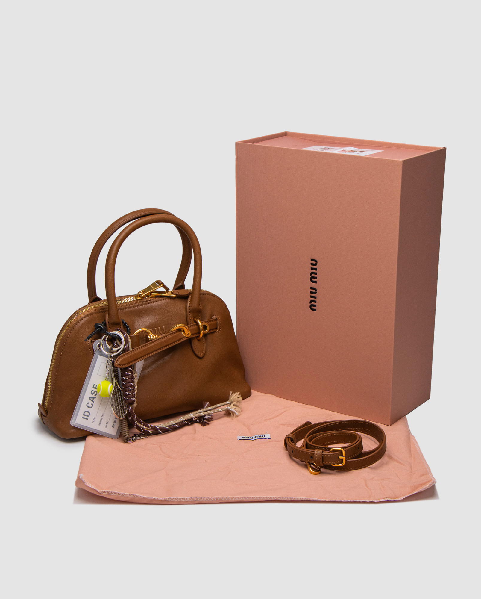 Miu Miu Aventure Nappa Leather Top-Handle Bag Brown - 7