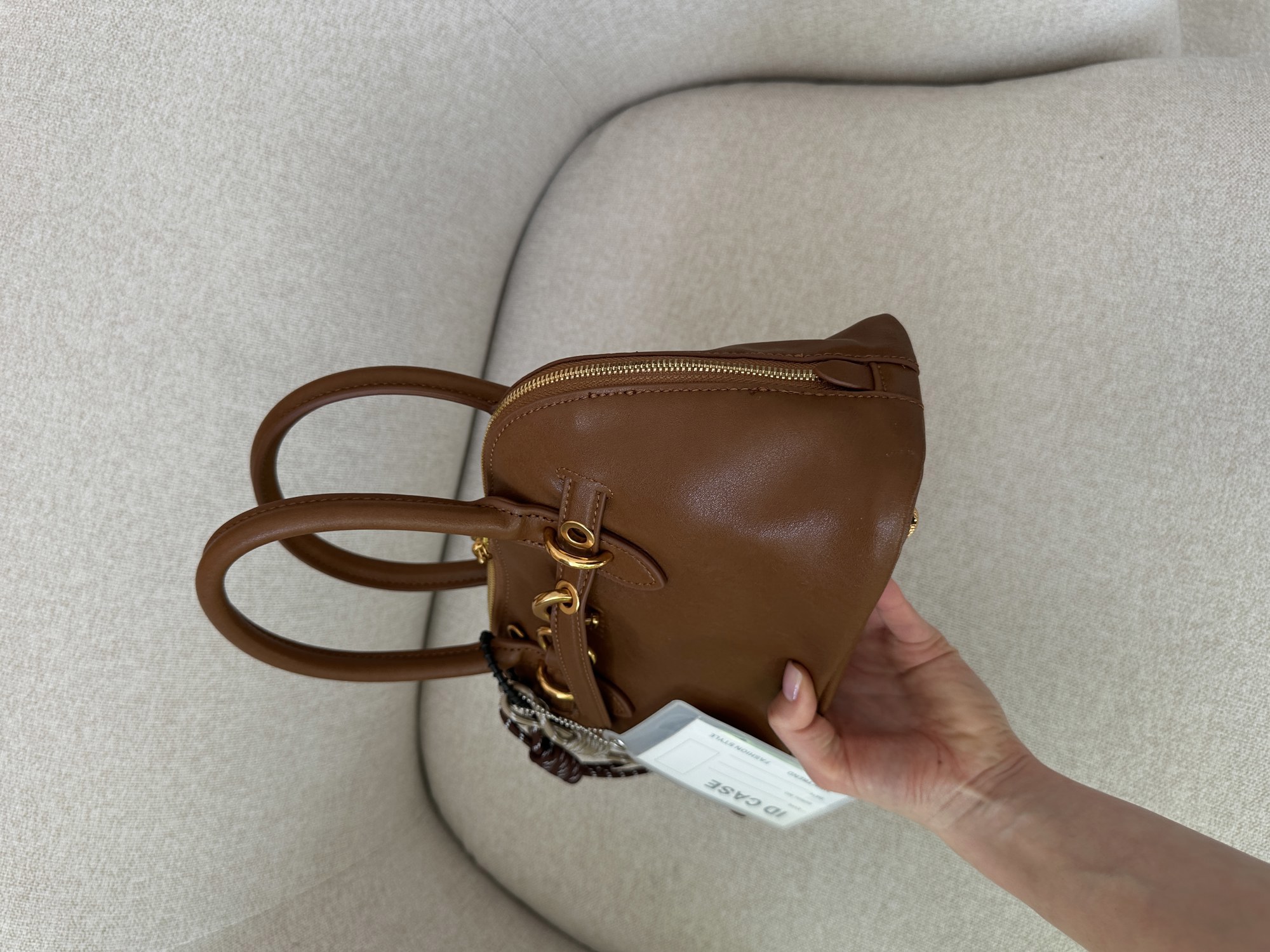 Miu Miu Aventure Nappa Leather Top-Handle Bag Brown - 13