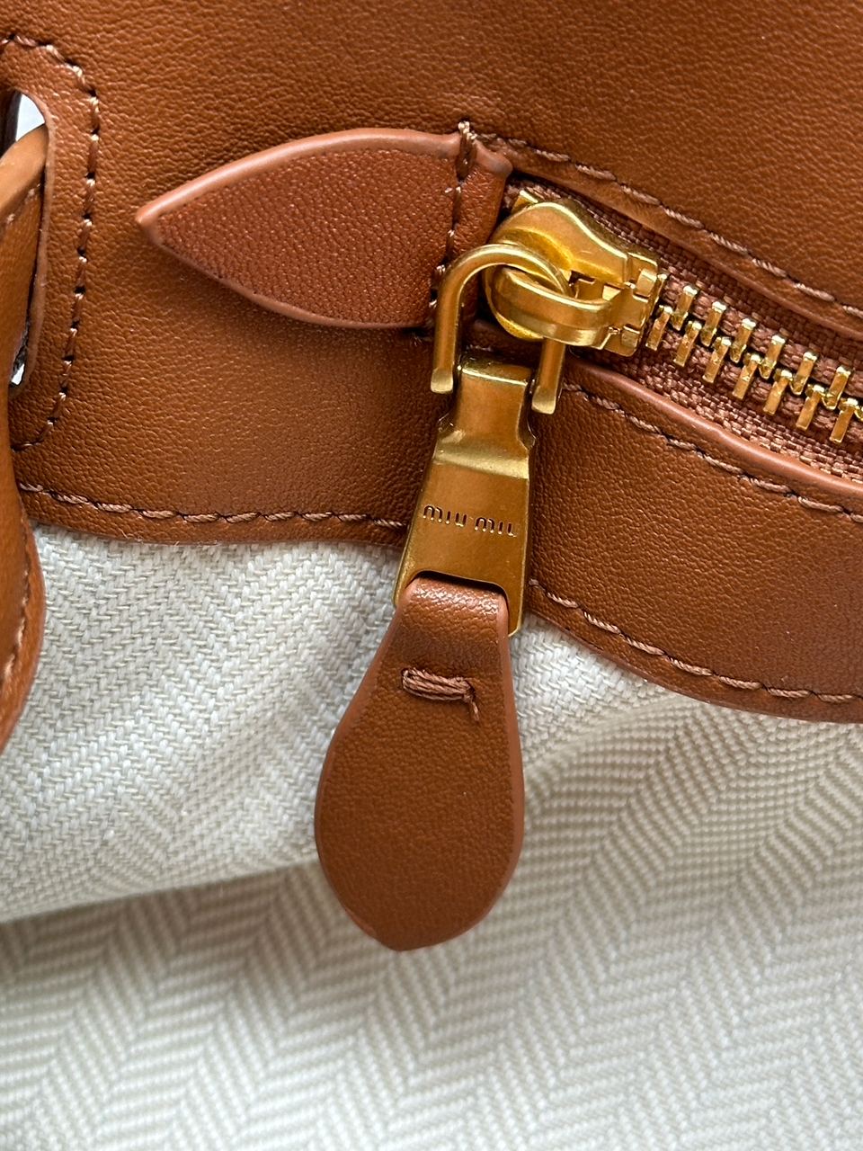 Miu Miu Aventure Nappa Leather Top-Handle Bag Brown - 8