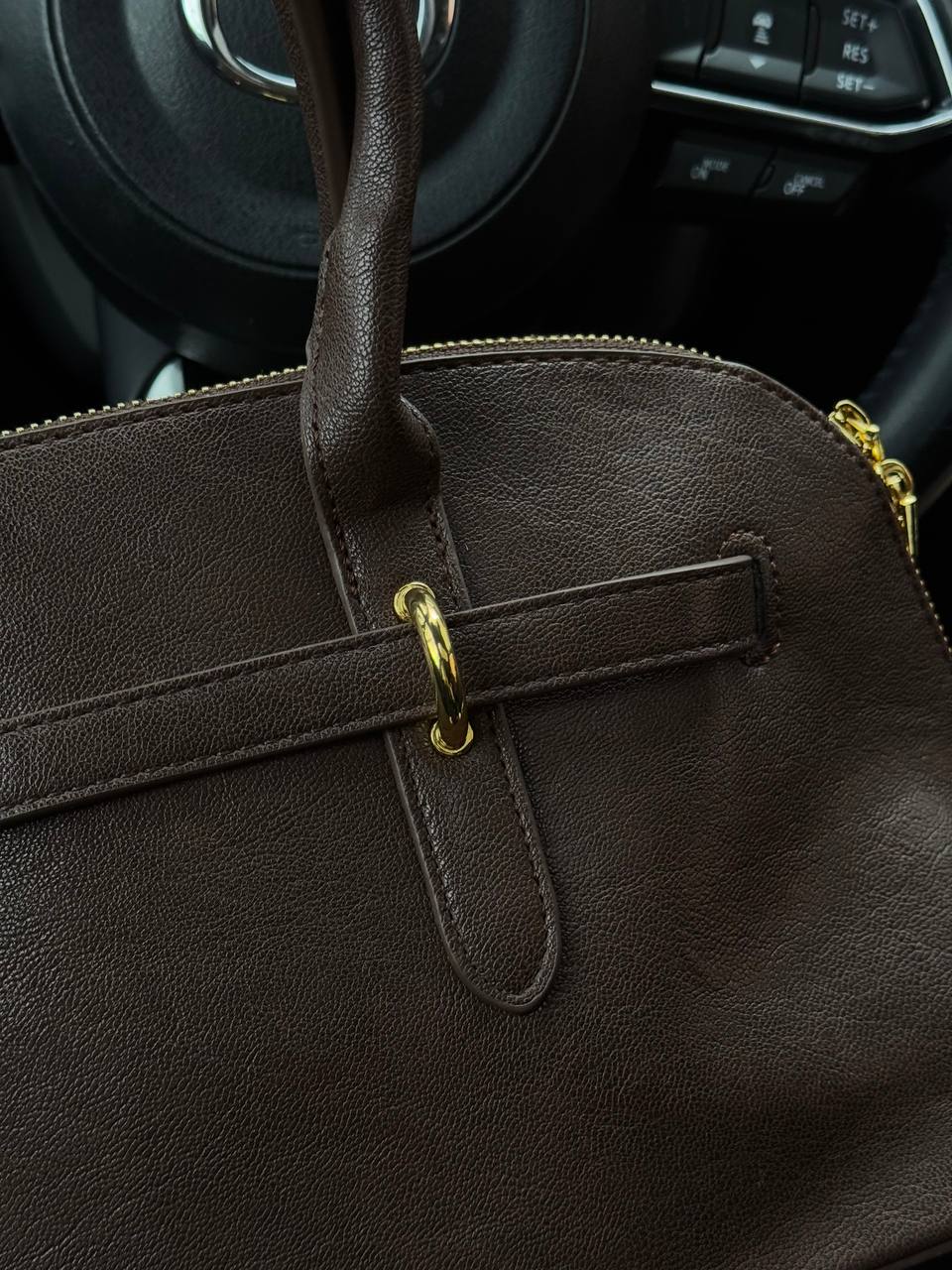 Miu Miu Aventure Nappa Leather Top-Handle Bag Chocolate - 5