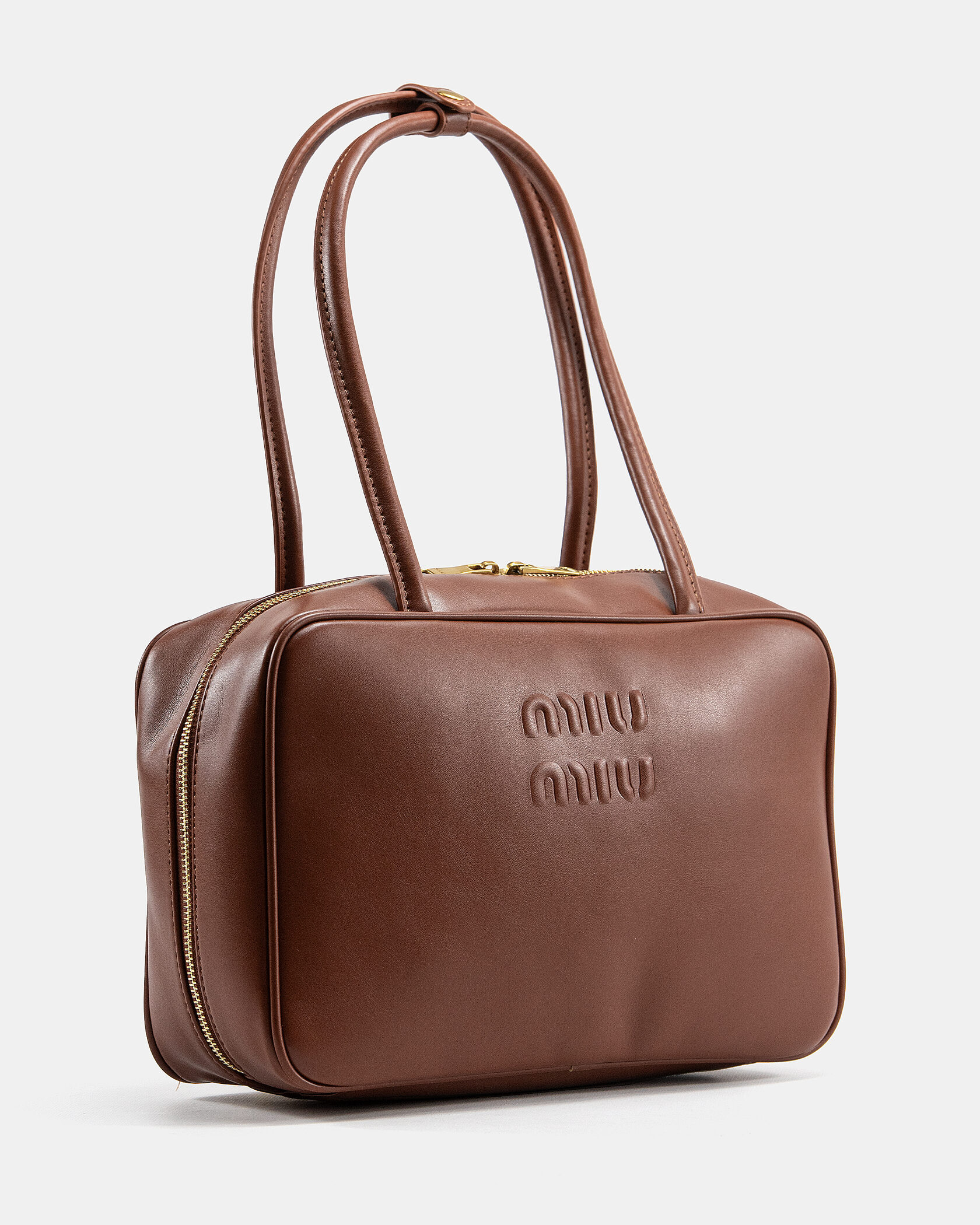 Miu Miu Beau Leather Bag Brown - 5