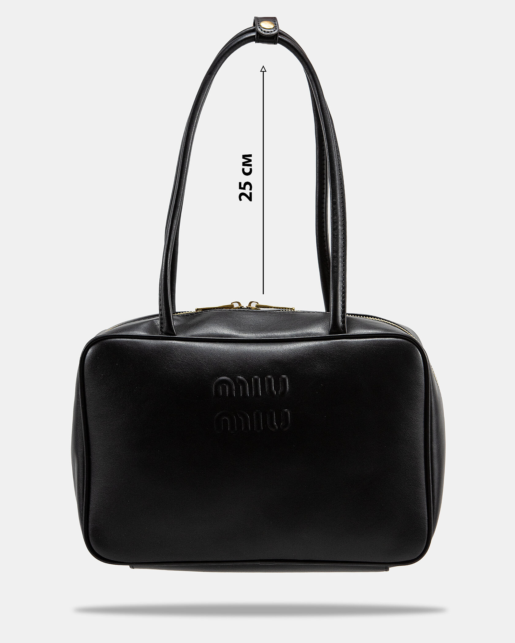 Miu Miu Beau Leather Top-Handle Bag In Black - 4