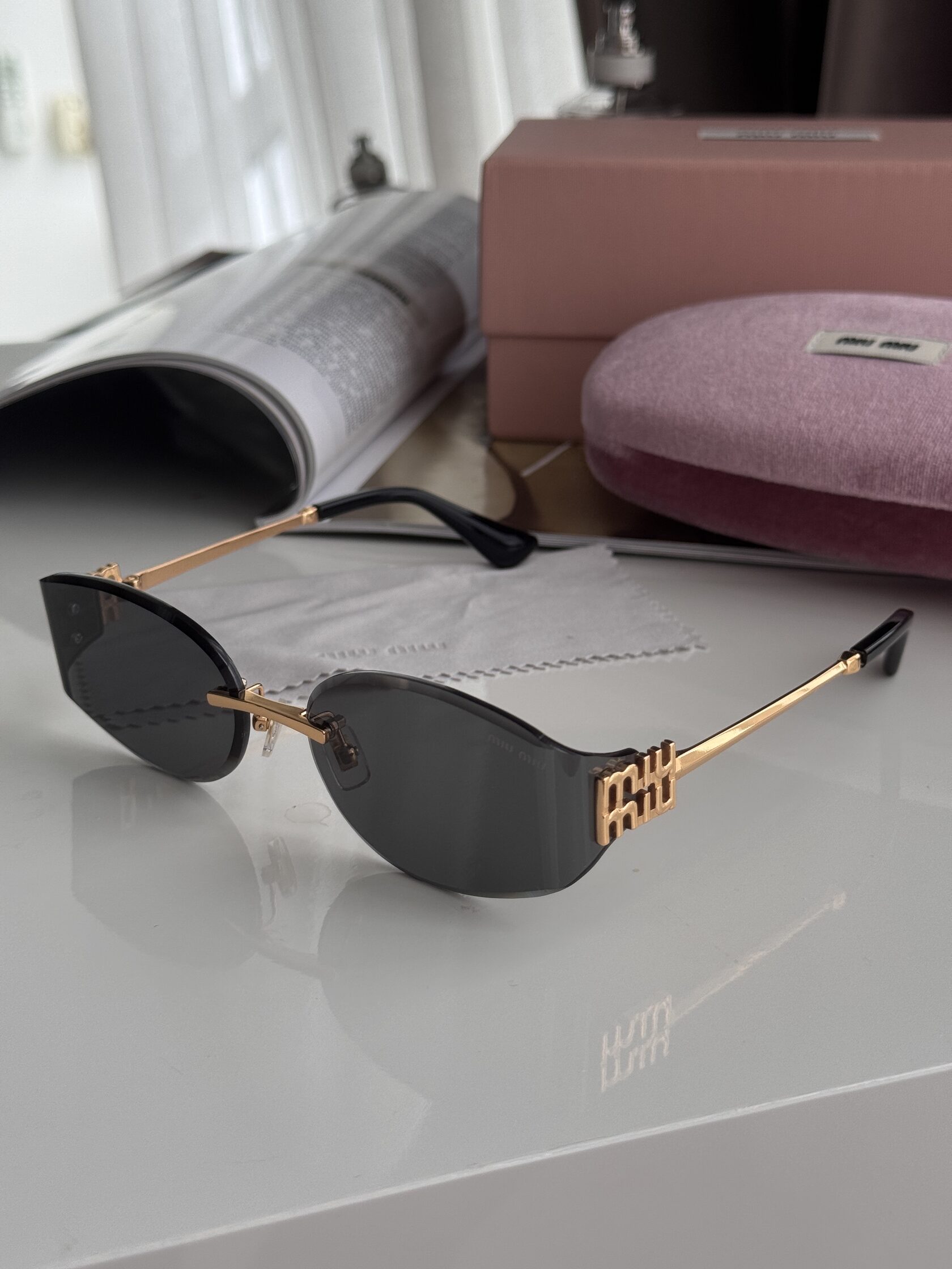 Miu Miu Black/Gold MU 8065 5AK-101 - 4