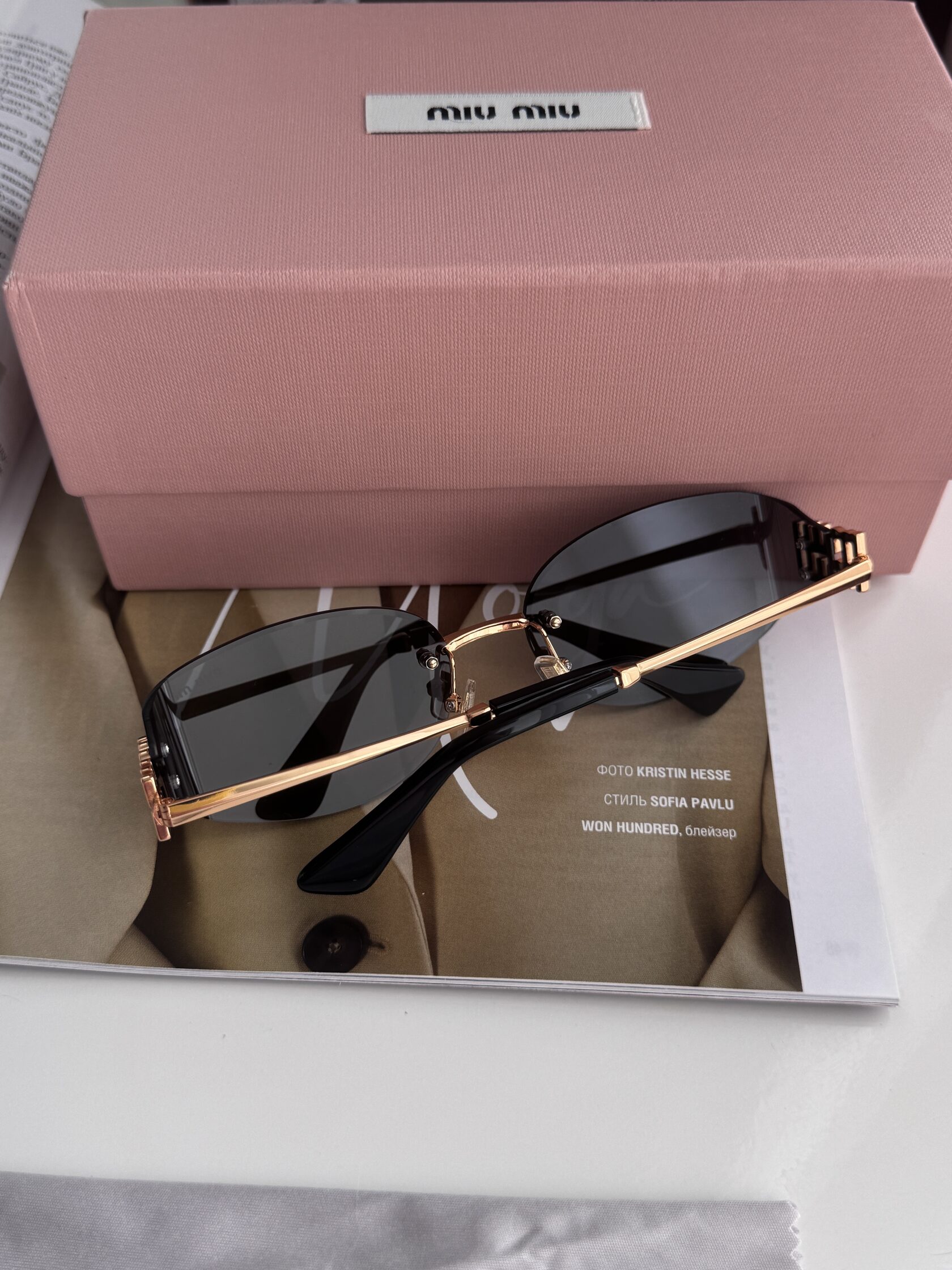 Miu Miu Black/Gold MU 8065 5AK-101 - 5