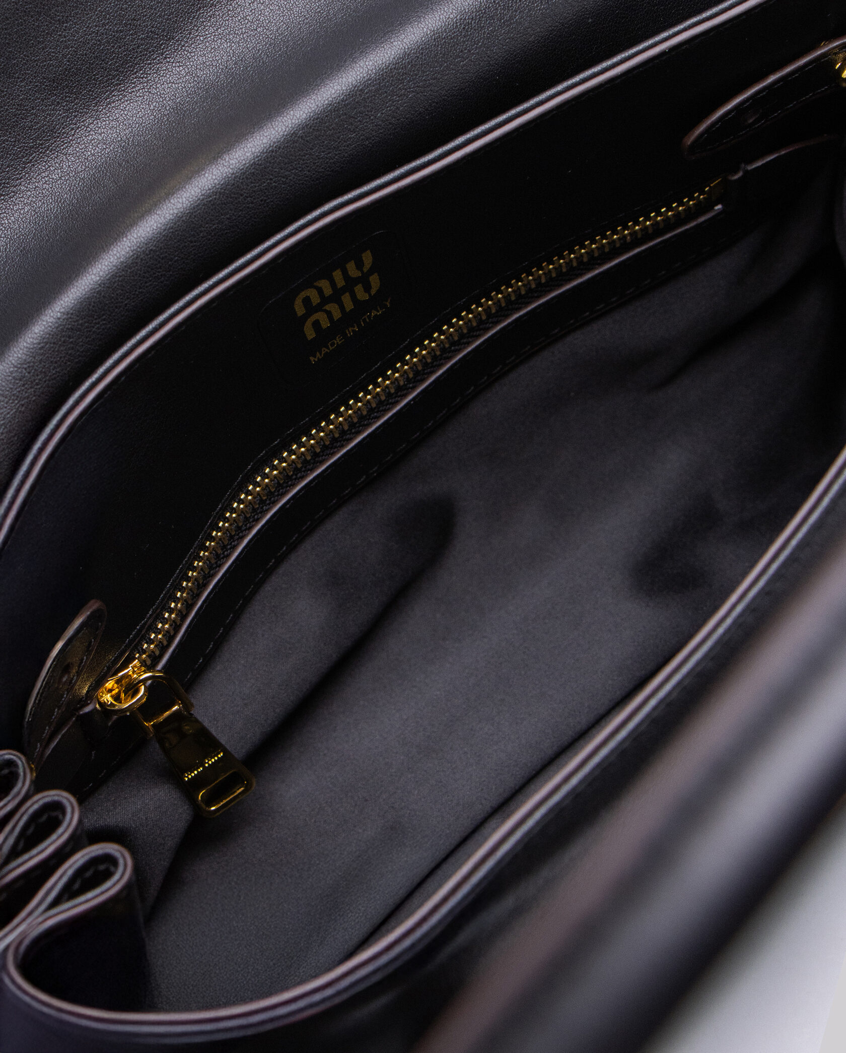 Miu Miu Black Leather Shoulder Bag Black - 12