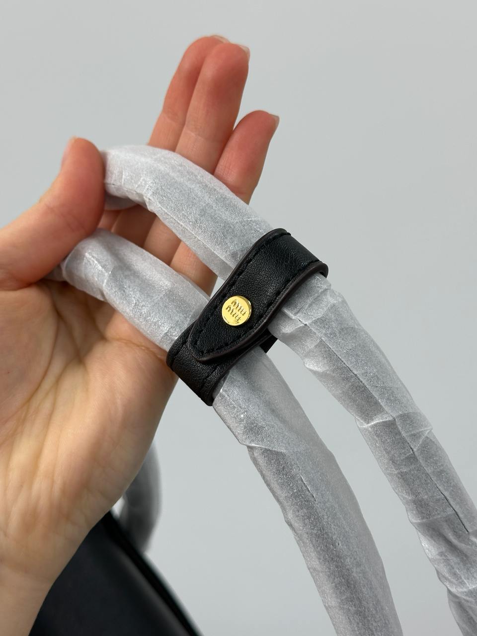 Miu Miu Black Leather Shoulder Bag Black - 9