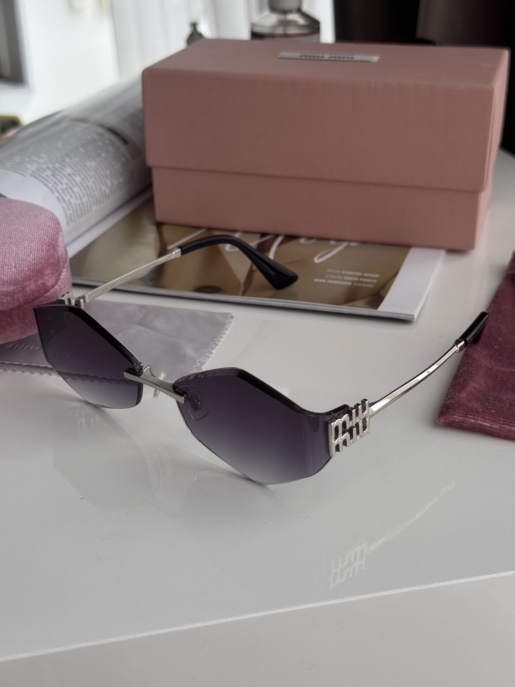 Miu Miu Black/Silver MU 140AV AAV-101 - 2