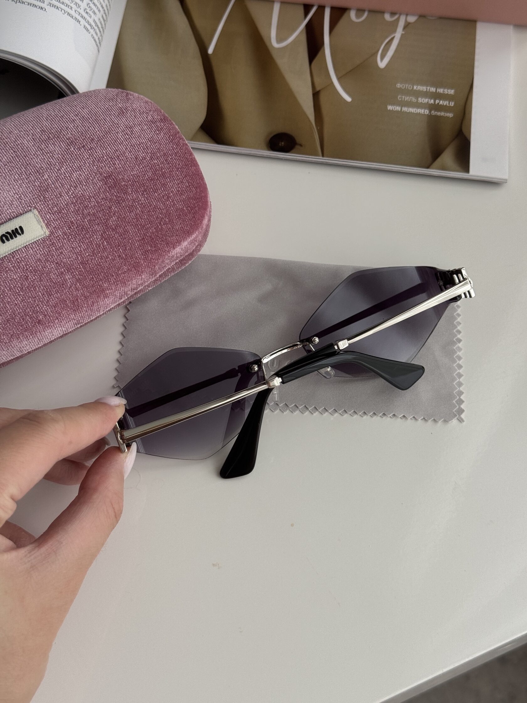 Miu Miu Black/Silver MU 140AV AAV-101 - 4