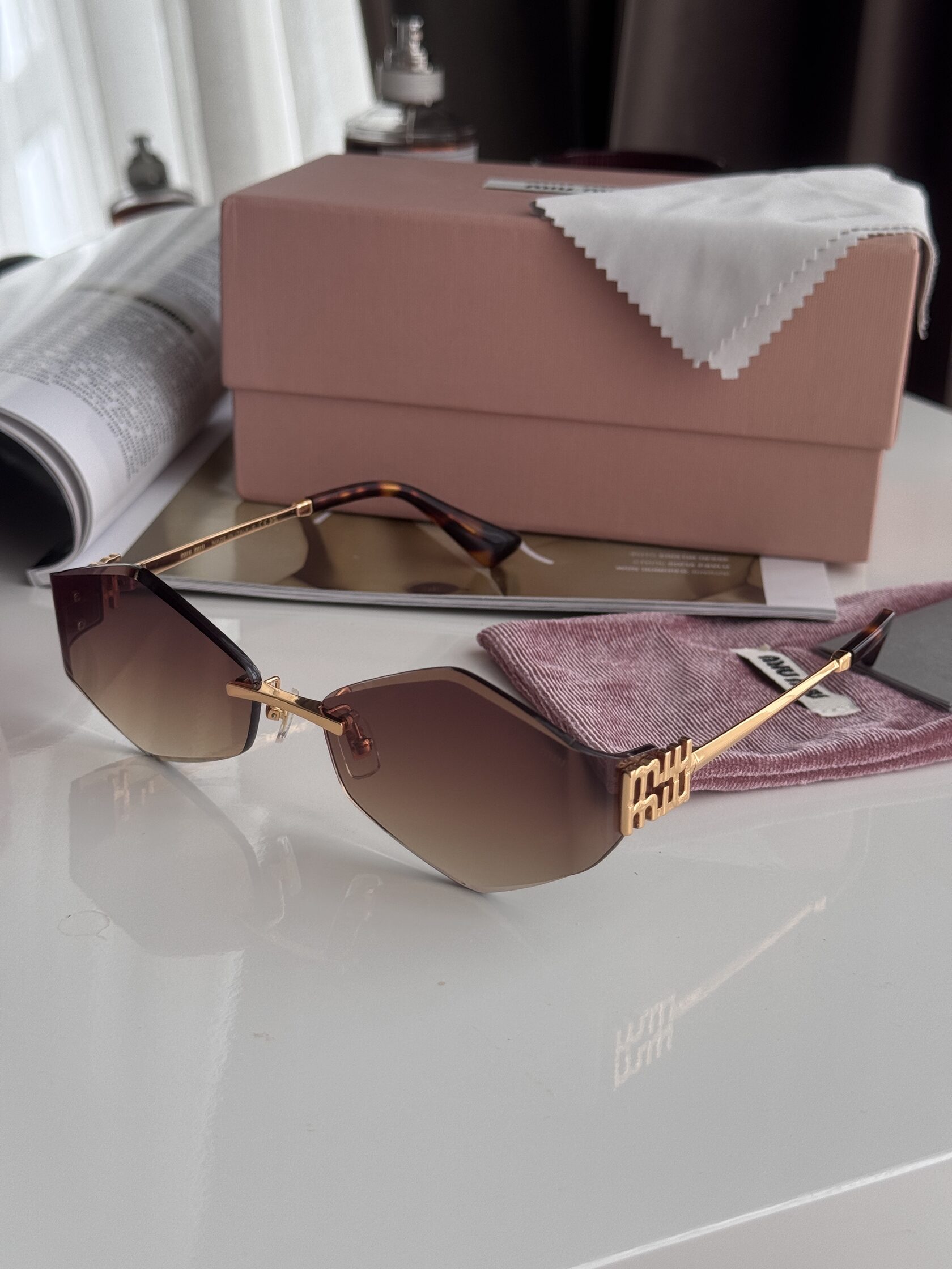 Miu Miu Brown/Gold MU 140AV 09X-101 - 4