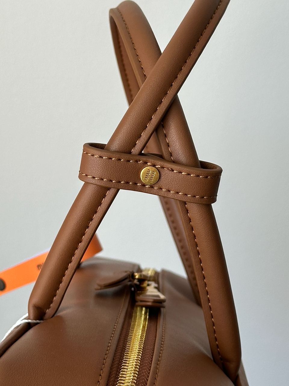 Miu Miu Brown Leather Beau Top-Handle Bag - 8