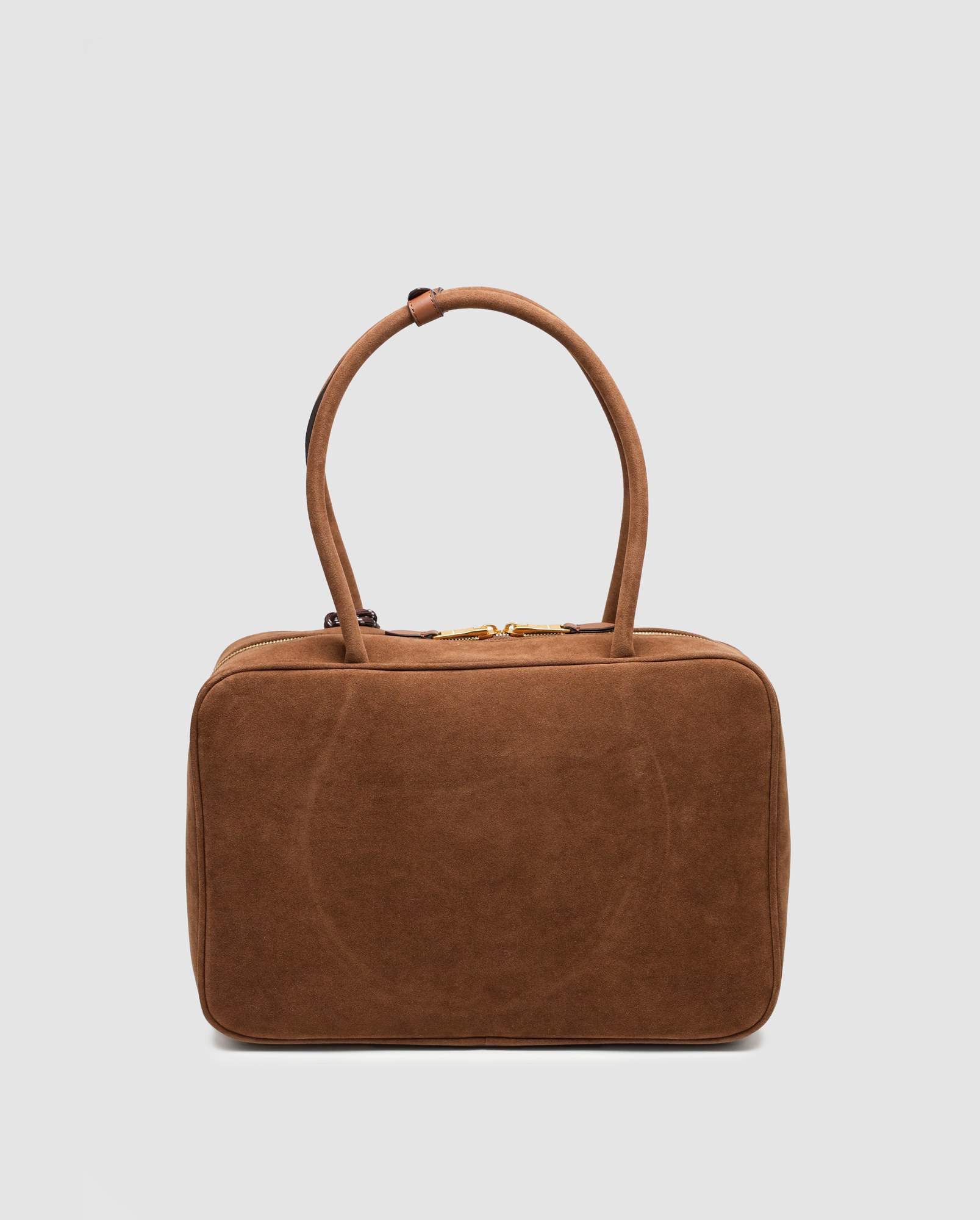 Miu Miu Chocolate Suede Beau Top-Handle Bag - 2