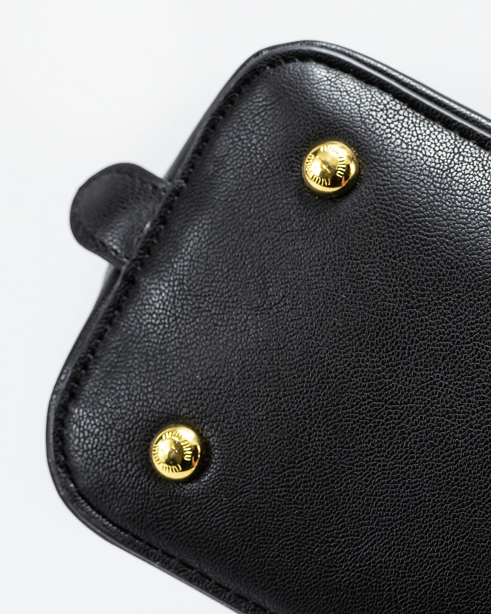 Miu Miu Classic Leather Bowler Bag Black - 11