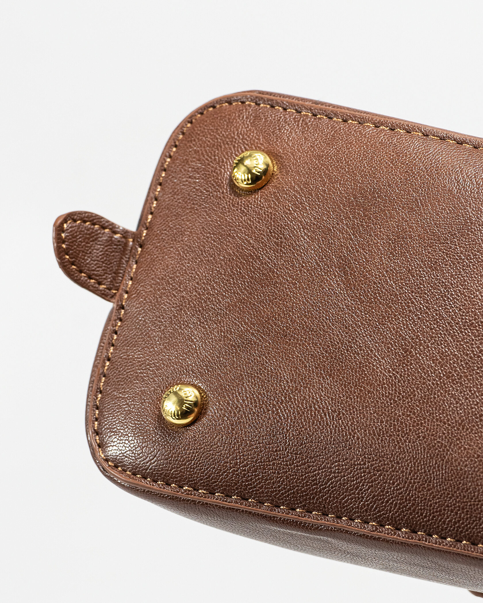 Miu Miu Classic Leather Bowler Bag Brown - 11