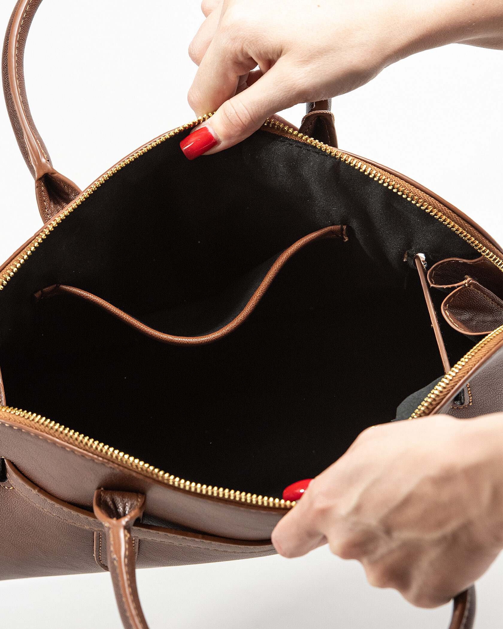 Miu Miu Classic Leather Bowler Bag Brown - 13