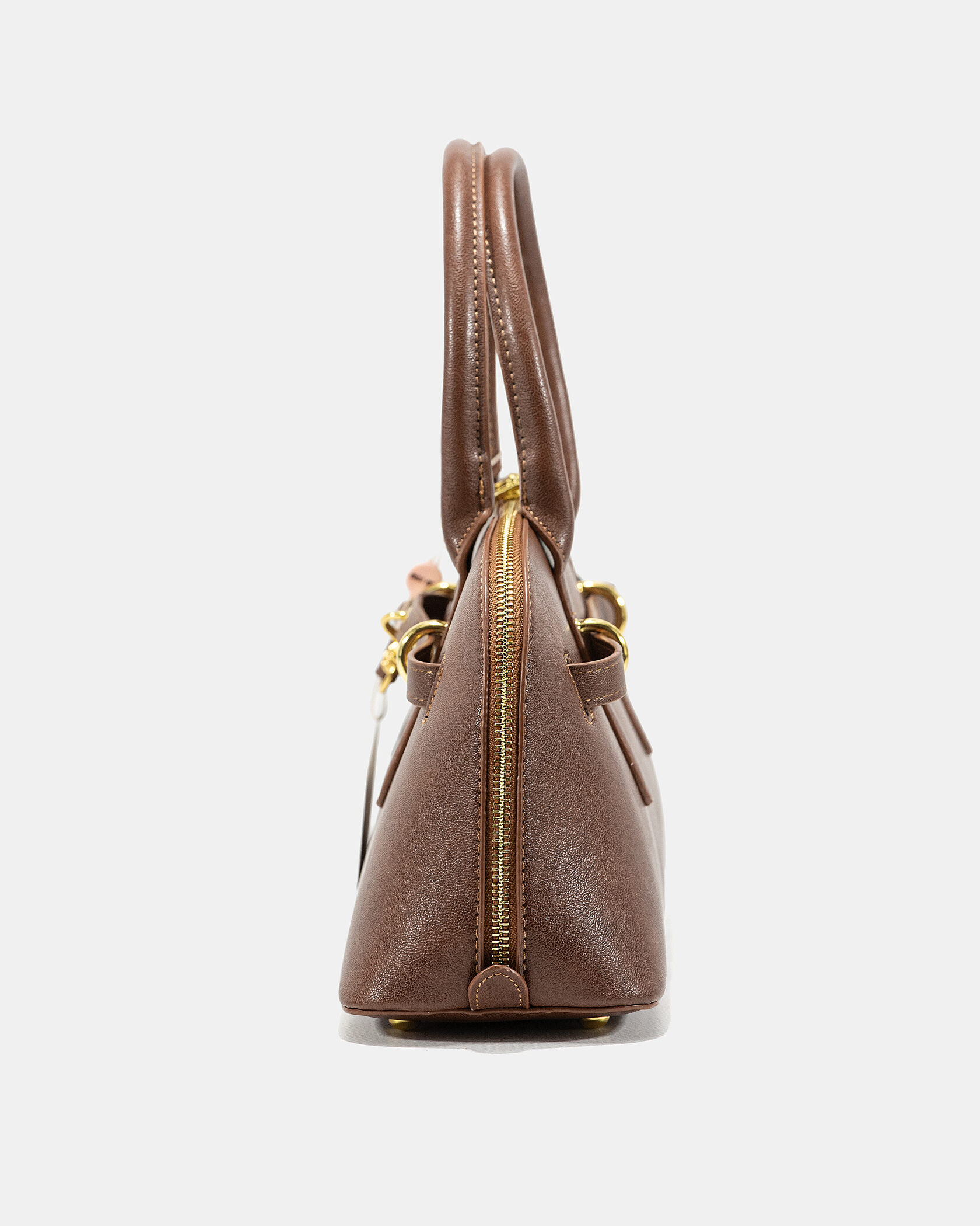 Miu Miu Classic Leather Bowler Bag Brown - 7