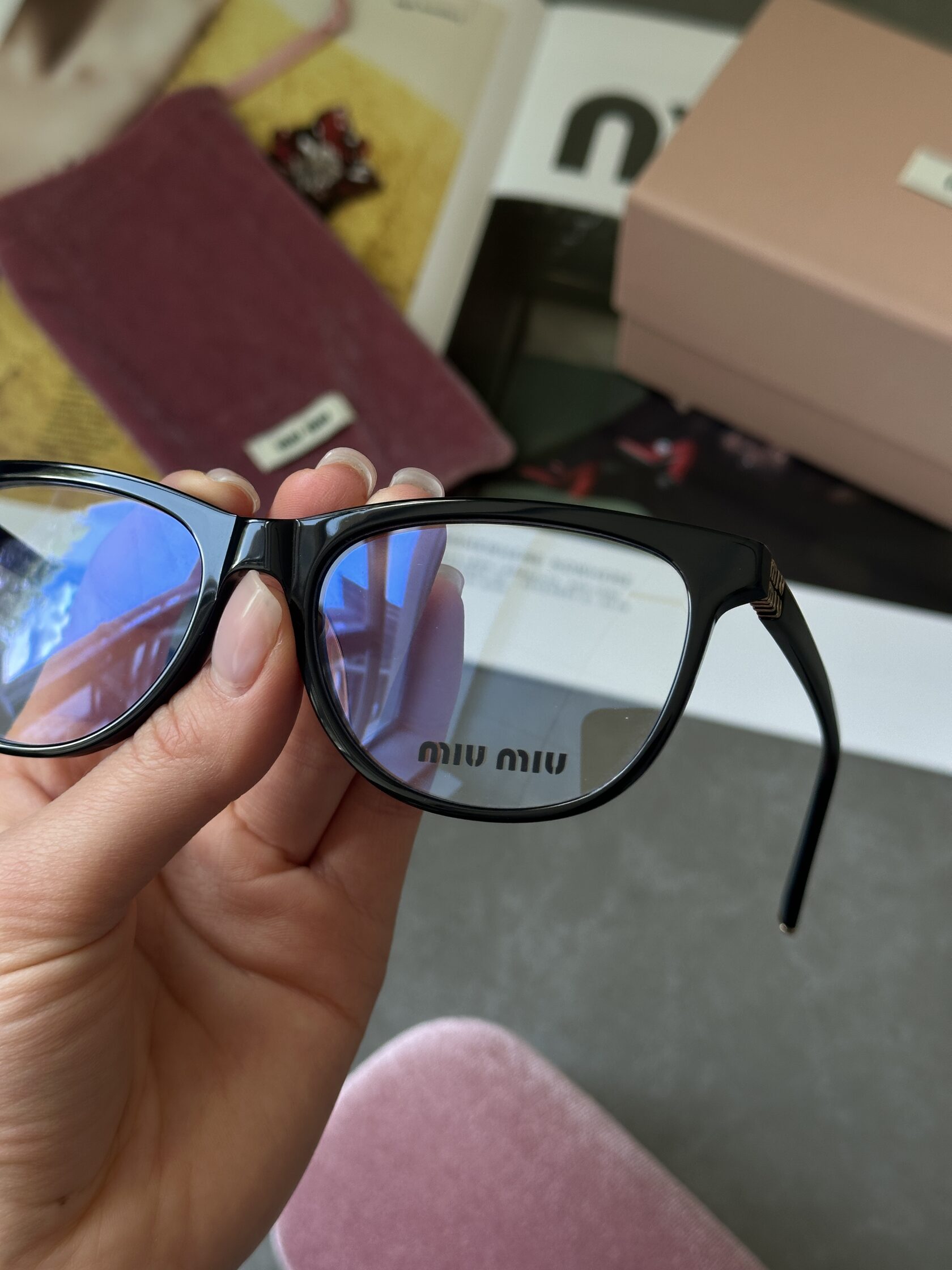 Miu Miu Clear/Black SMU 01WV 1AB-101 - 10