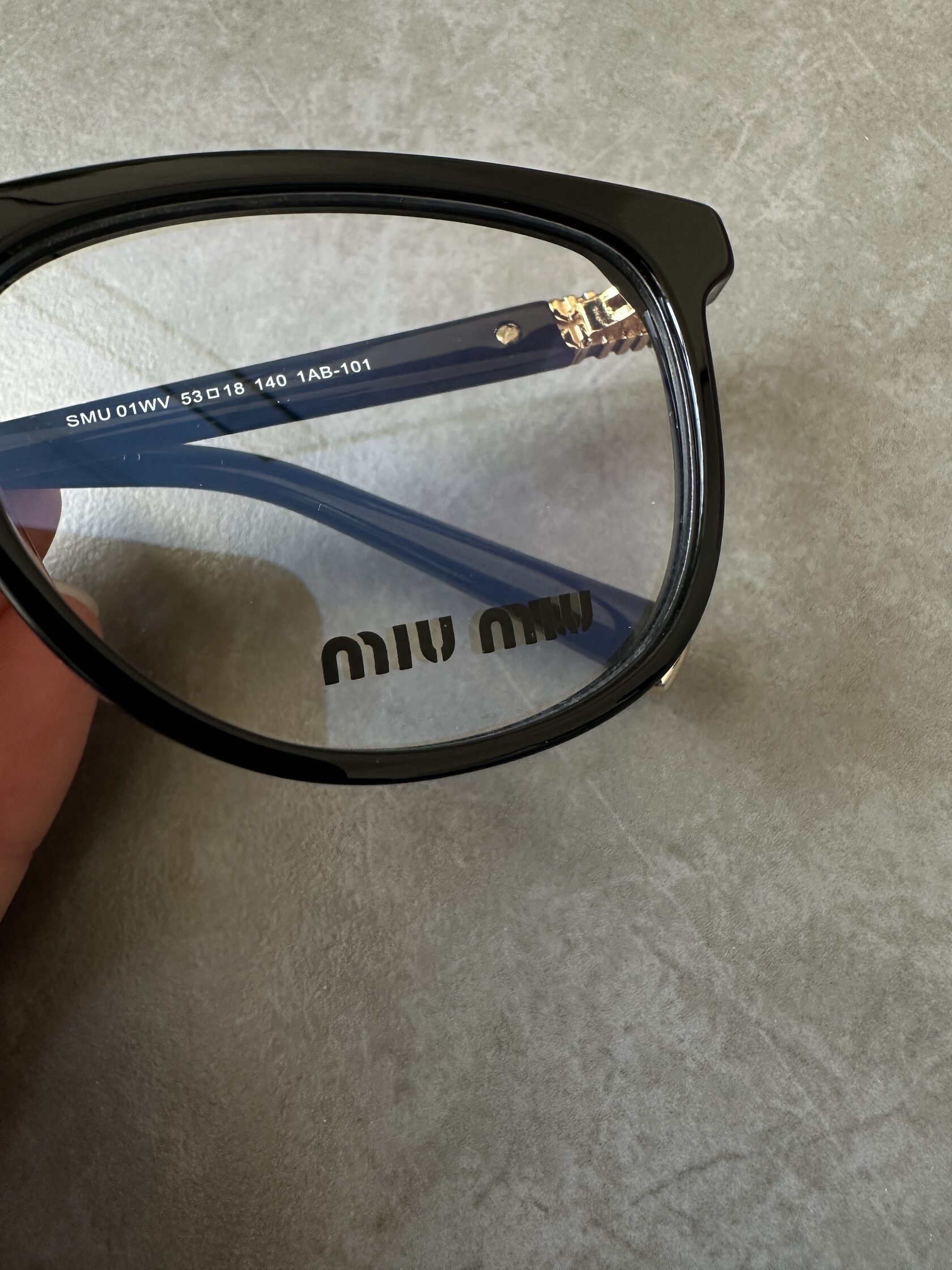 Miu Miu Clear/Black SMU 01WV 1AB-101 - 11