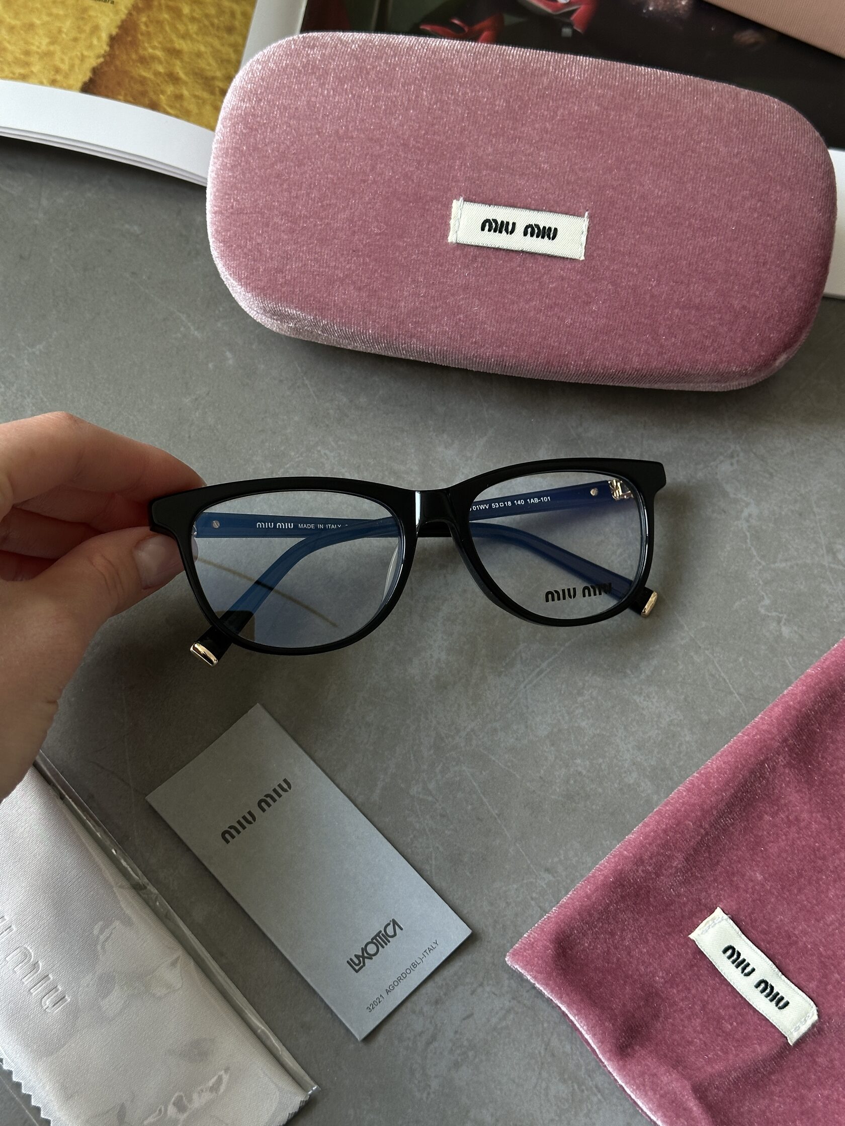 Miu Miu Clear/Black SMU 01WV 1AB-101 - 6