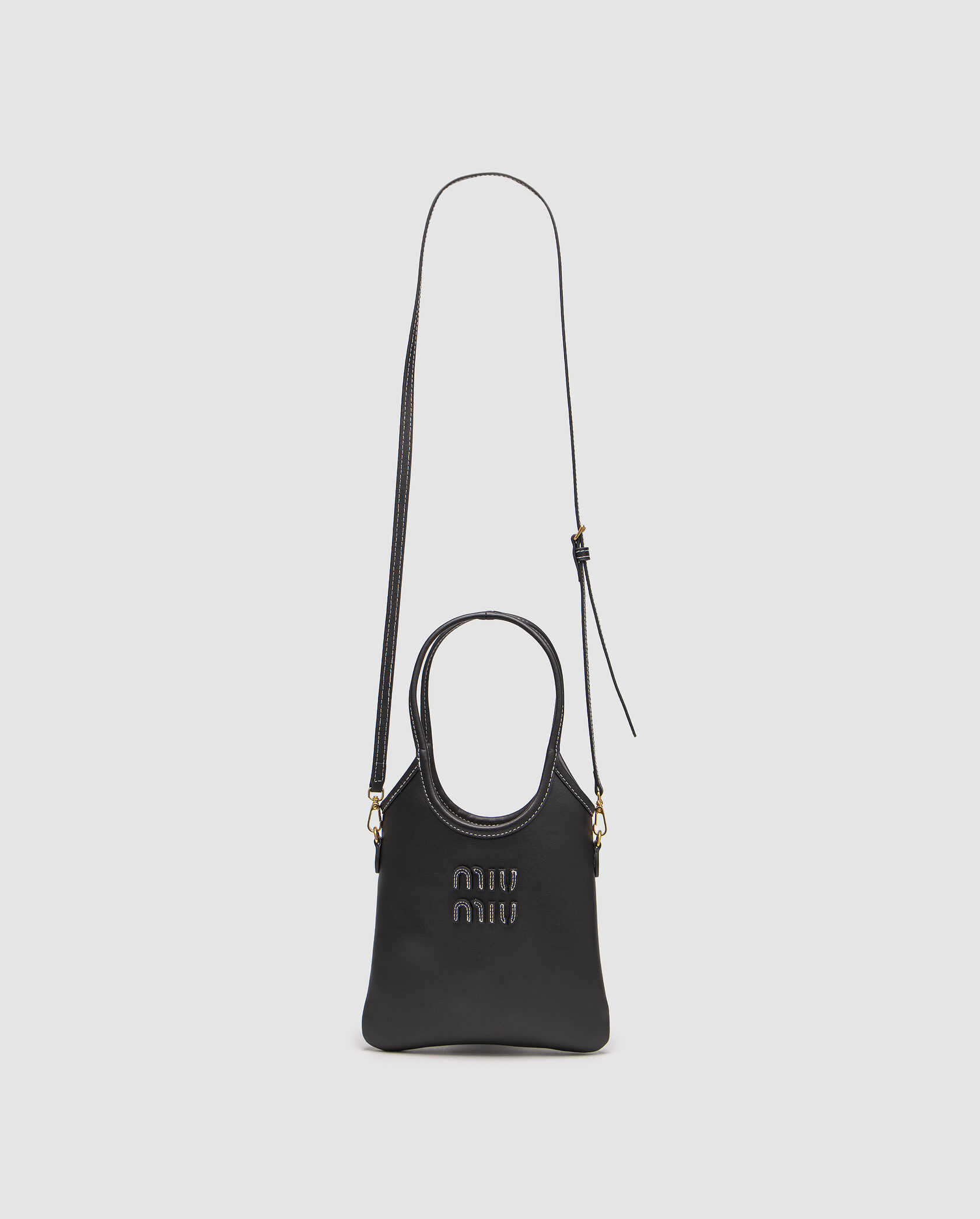 Miu Miu Ivy Leather Mini Bag Black - 3