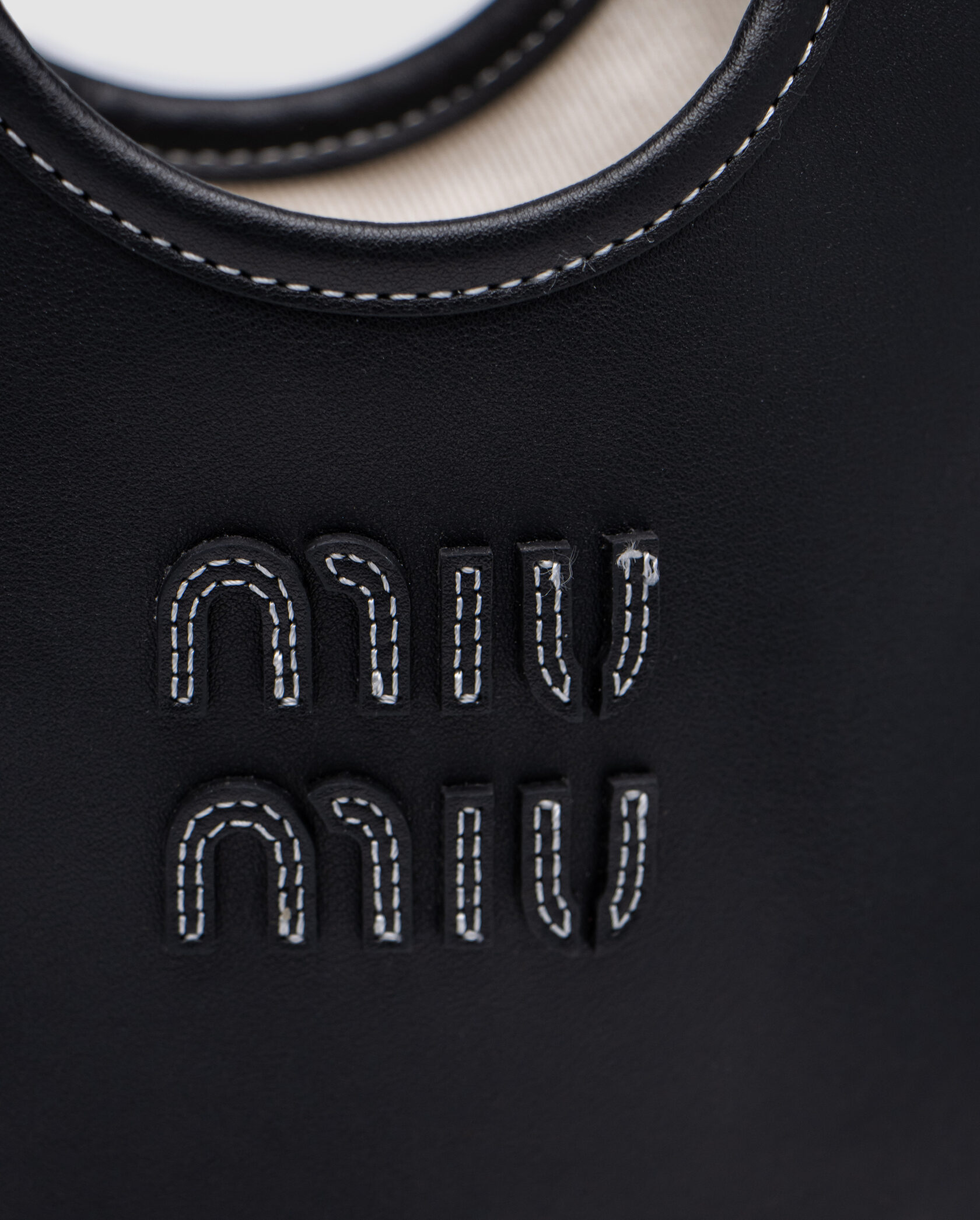 Miu Miu Ivy Leather Mini Bag Black - 5