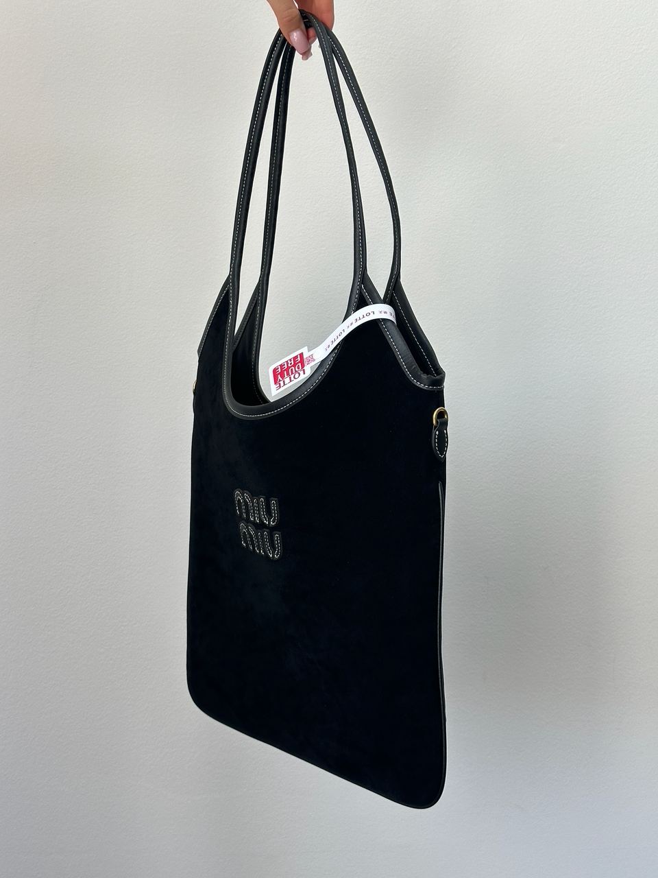 Miu Miu Ivy Suede Bag Black - 3