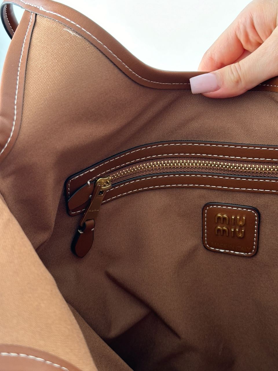 Miu Miu Ivy Suede Bag Brown - 5