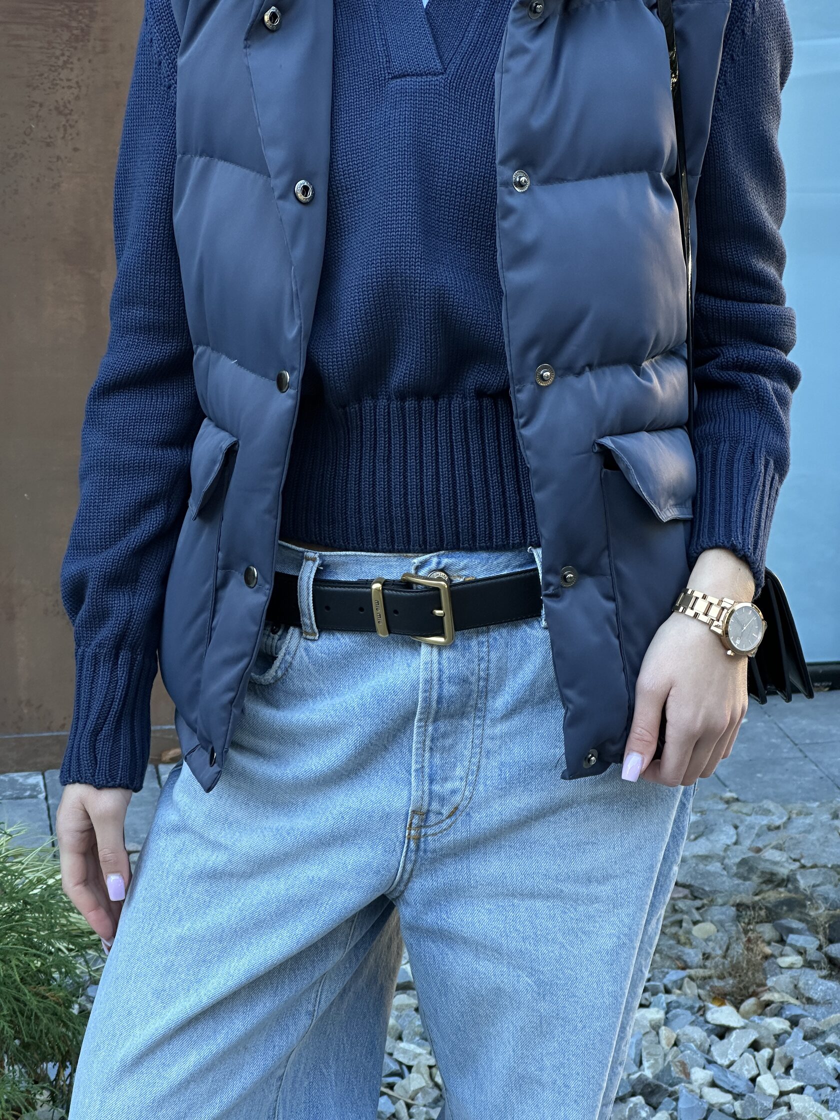 Miu Miu Leather Belt Black - 10