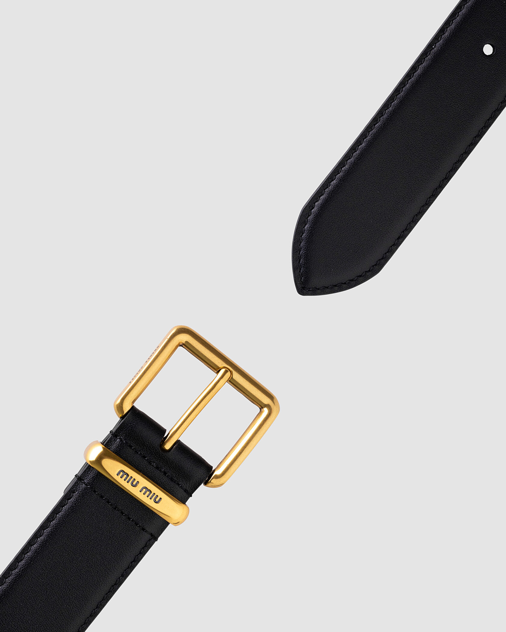 Miu Miu Leather Belt Black - 5