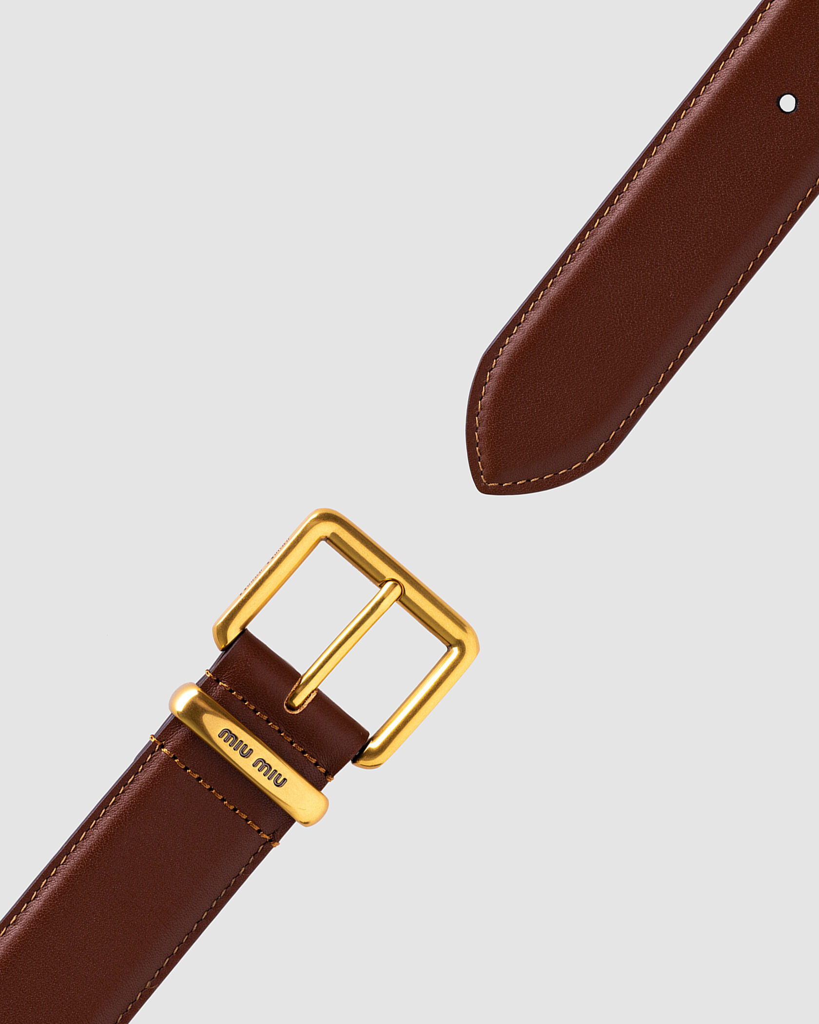Miu Miu Leather Belt Brown - 6