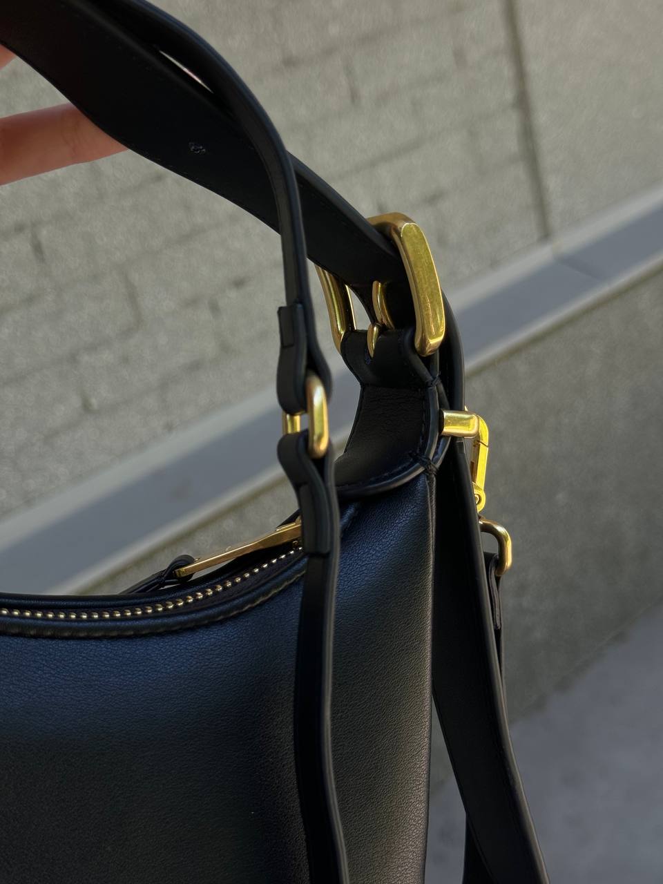 Miu Miu Leather Hobo Bag Black - 11