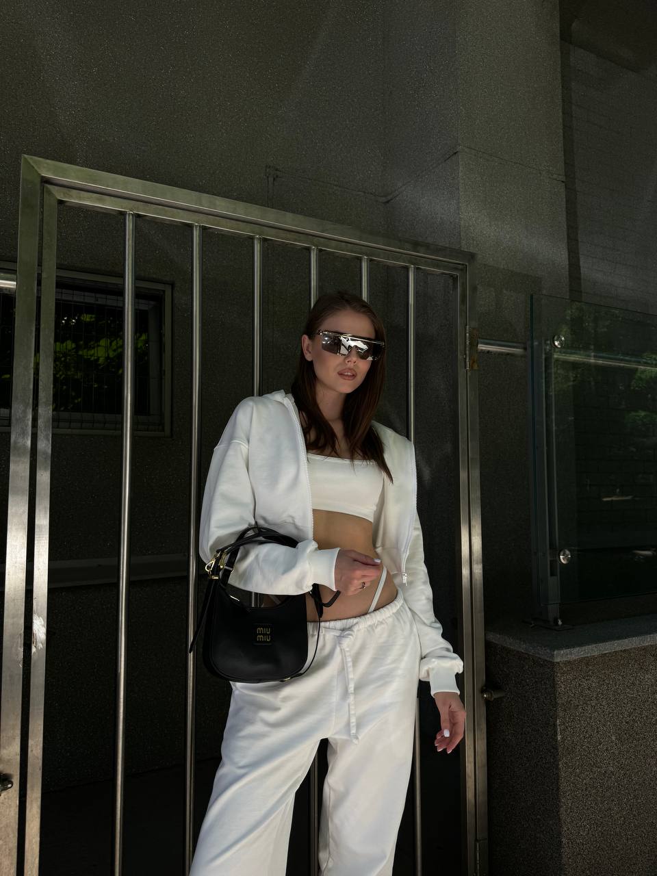 Miu Miu Leather Hobo Bag Black - 4