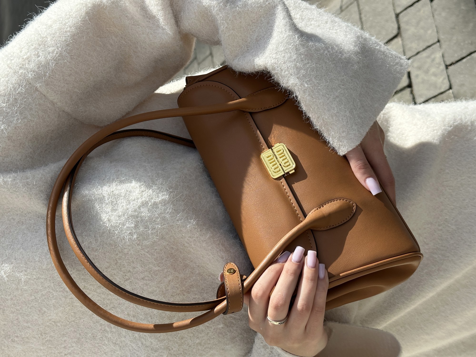 Miu Miu Leather Shoulder Bag Brown - 8
