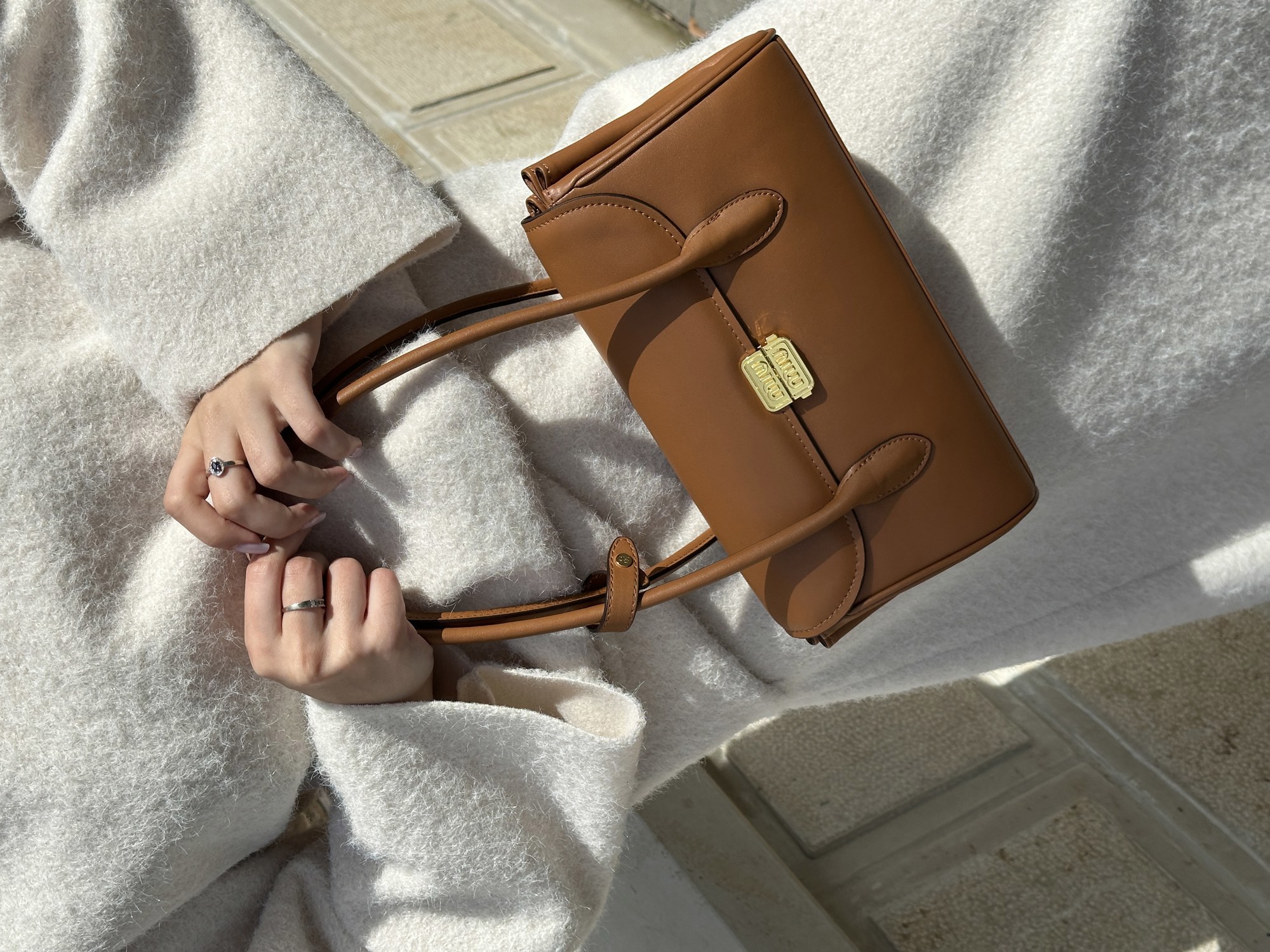 Miu Miu Leather Shoulder Bag Brown - 6