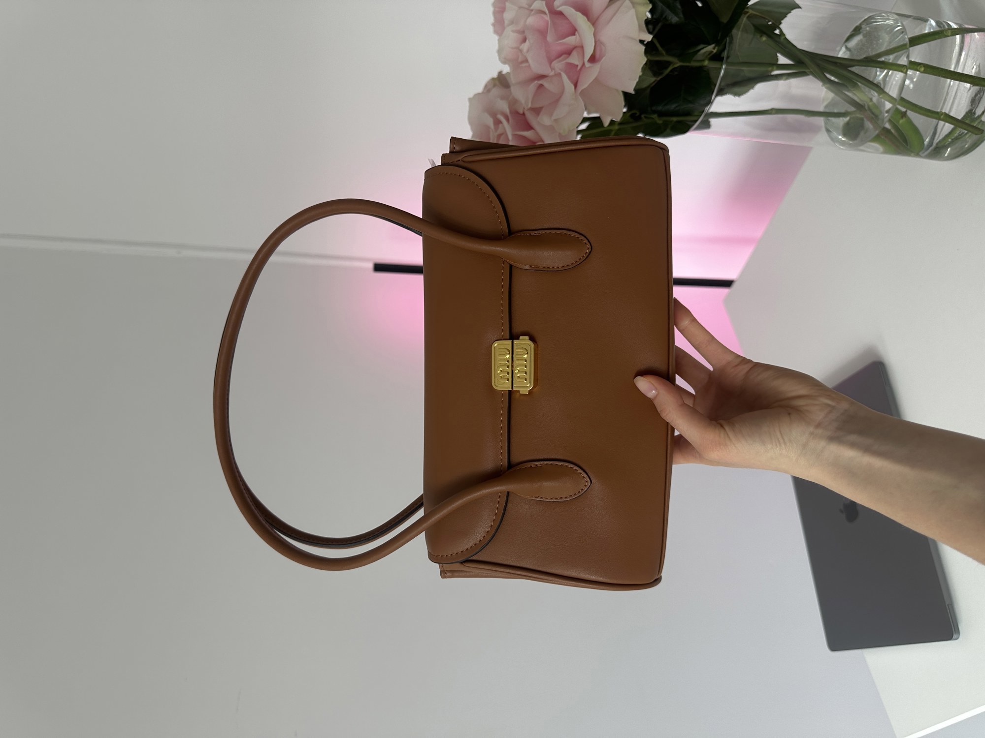 Miu Miu Leather Shoulder Bag Brown - 12